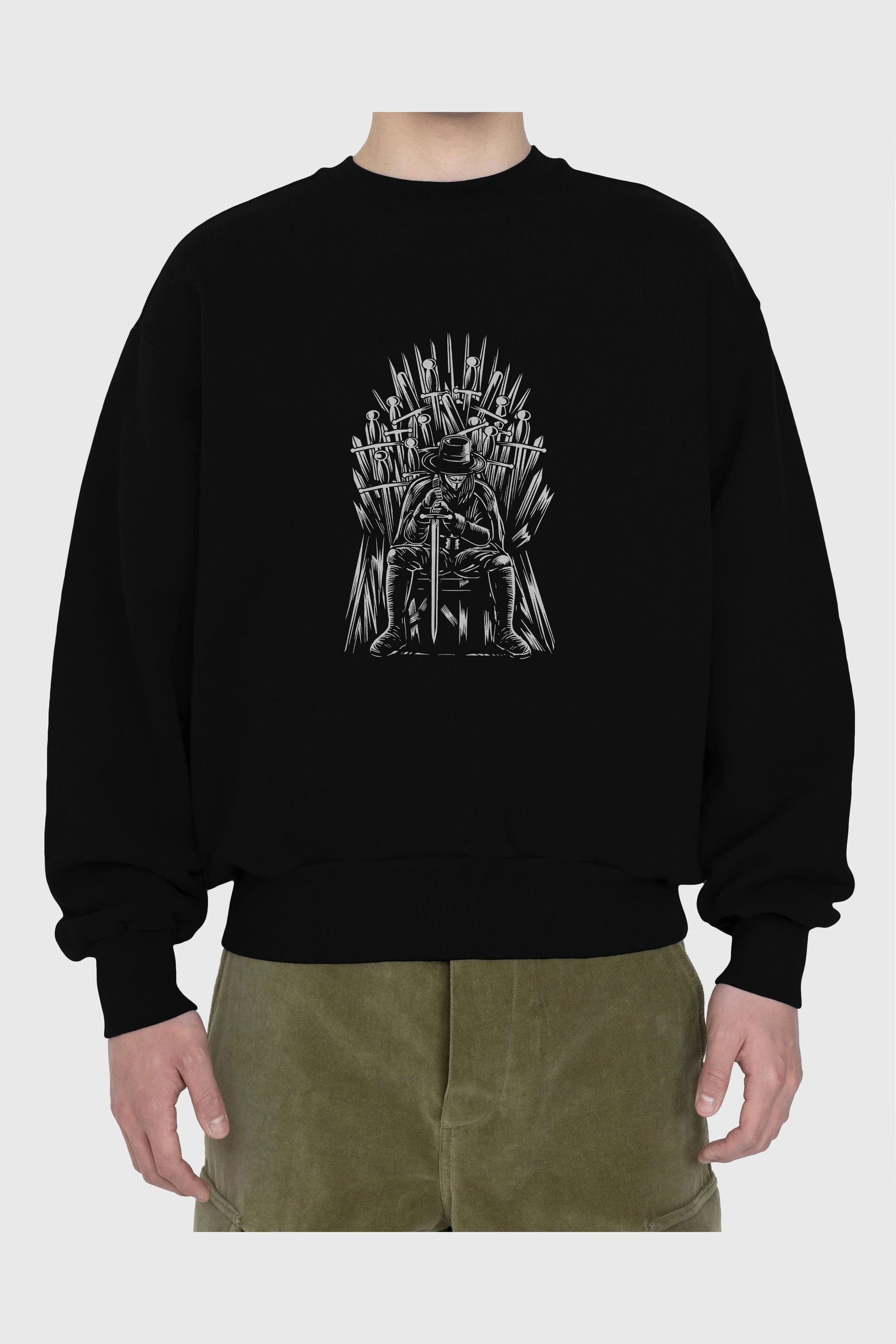 The Thrones Of Vendetta Ön Baskılı Oversize Sweatshirt Erkek Kadın Unisex