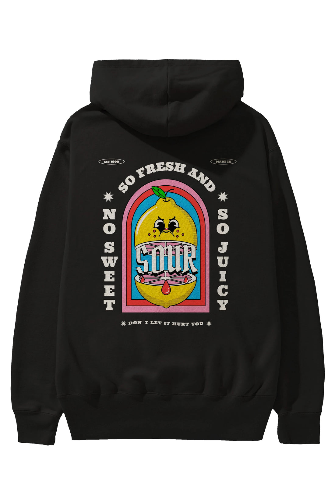So Fresh And Sour Arka Baskılı Hoodie Oversize Kapüşonlu Sweatshirt Erkek Kadın Unisex