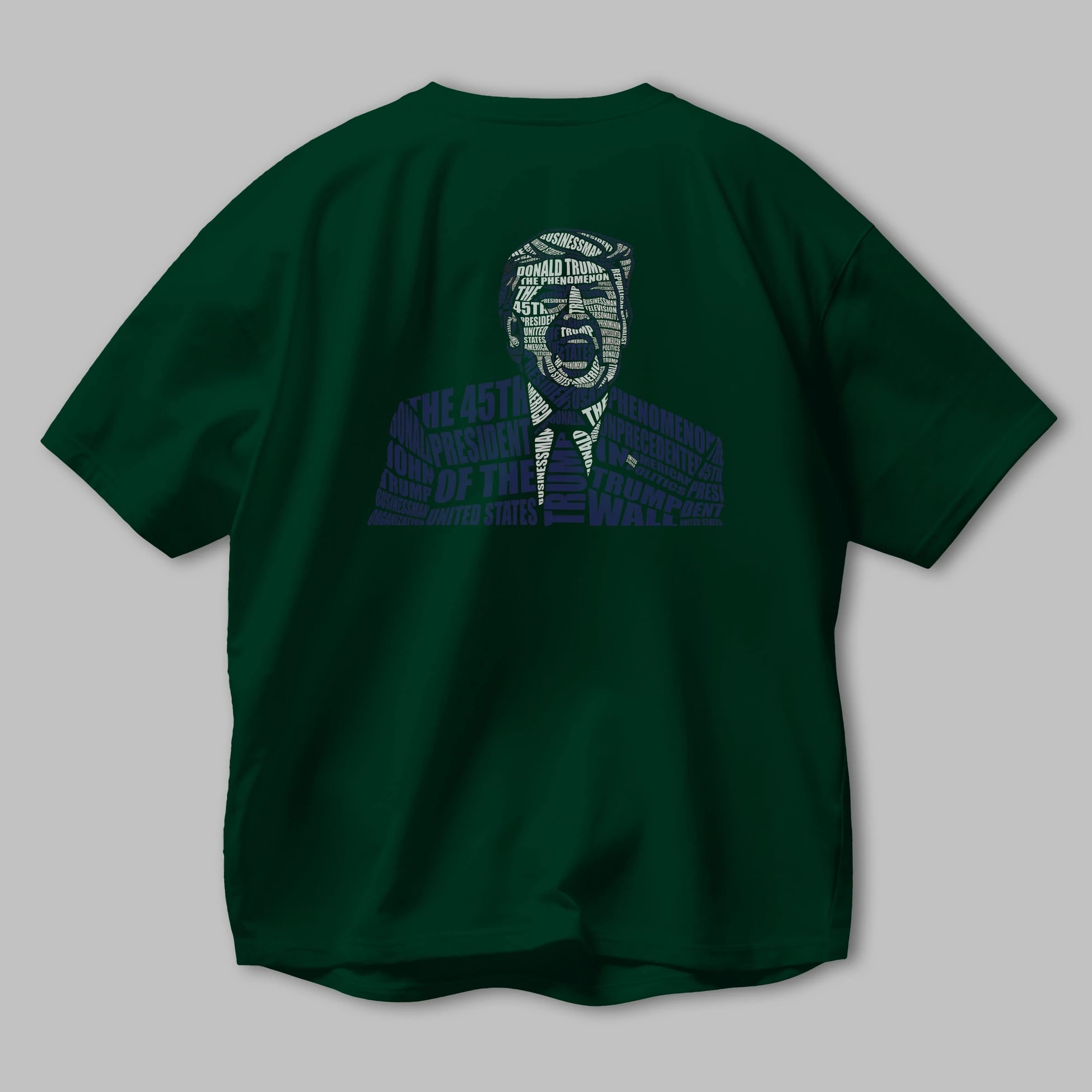 Trump Calligram Arka Baskılı Oversize t-shirt %100 pamuk Erkek Kadın Unisex