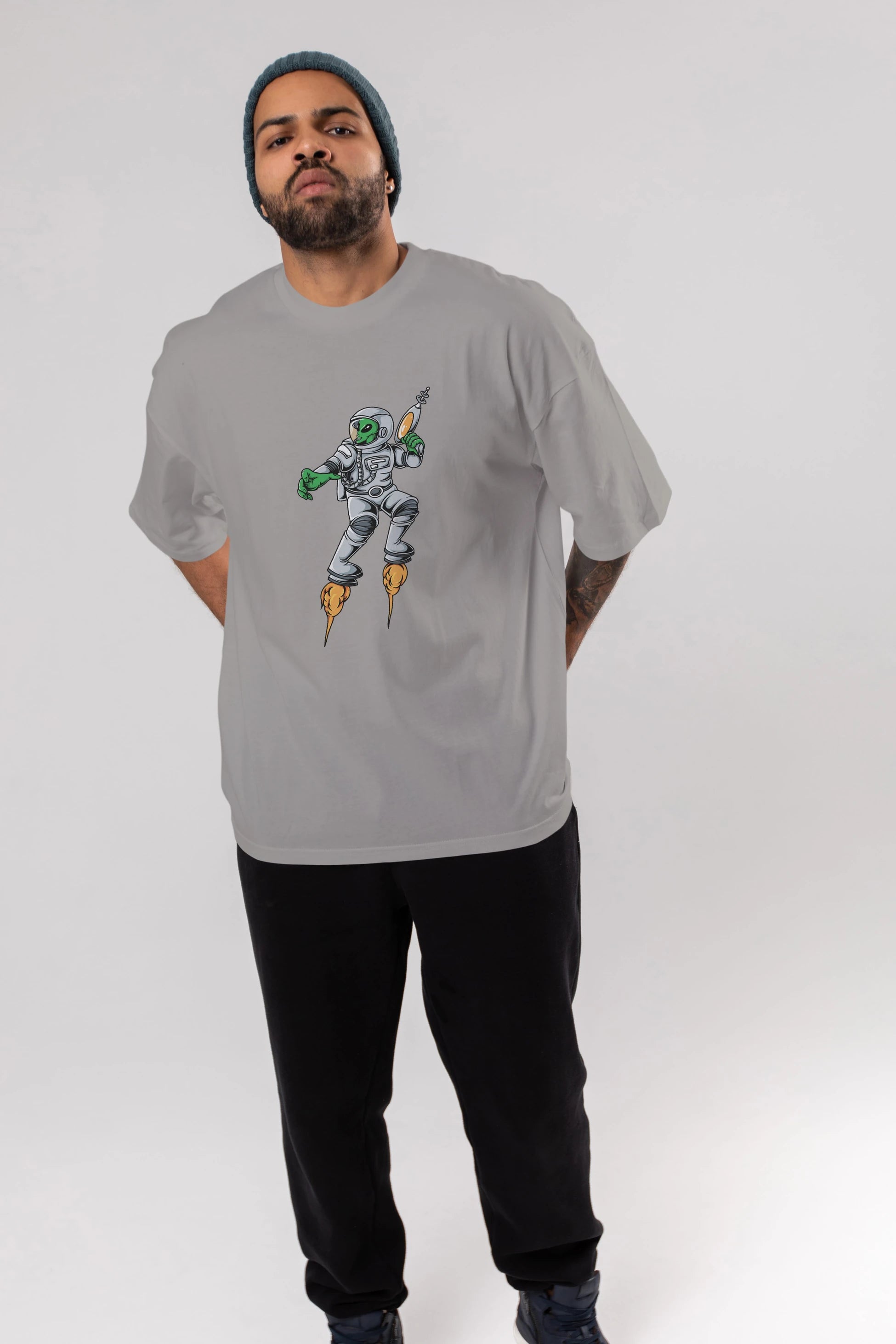 Alien Wars Ön Baskılı Oversize t-shirt Erkek Kadın Unisex