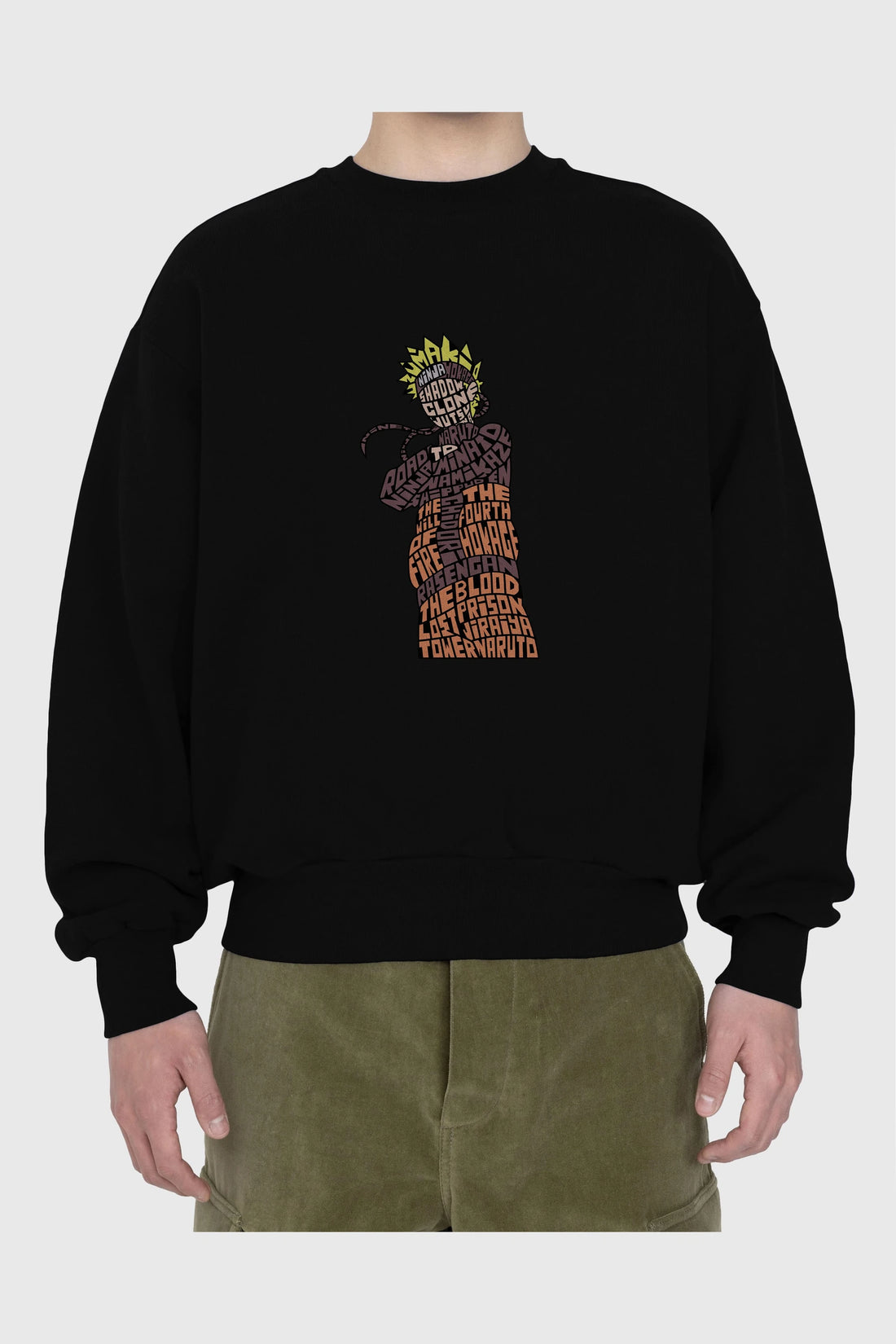 Rasengan Ön Baskılı Oversize Sweatshirt Erkek Kadın Unisex