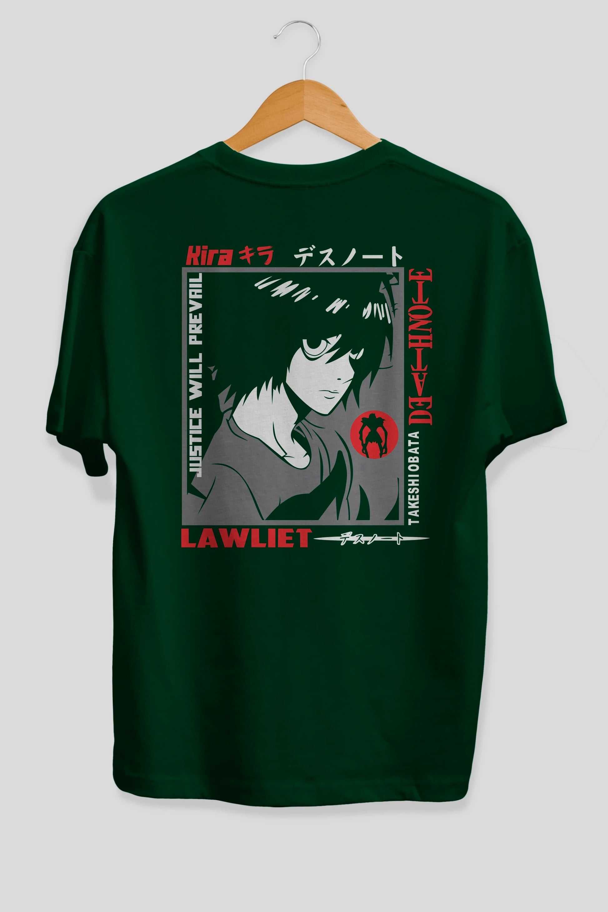 DEATH NOTE Anime Arka Baskılı Oversize t-shirt Erkek Kadın Unisex