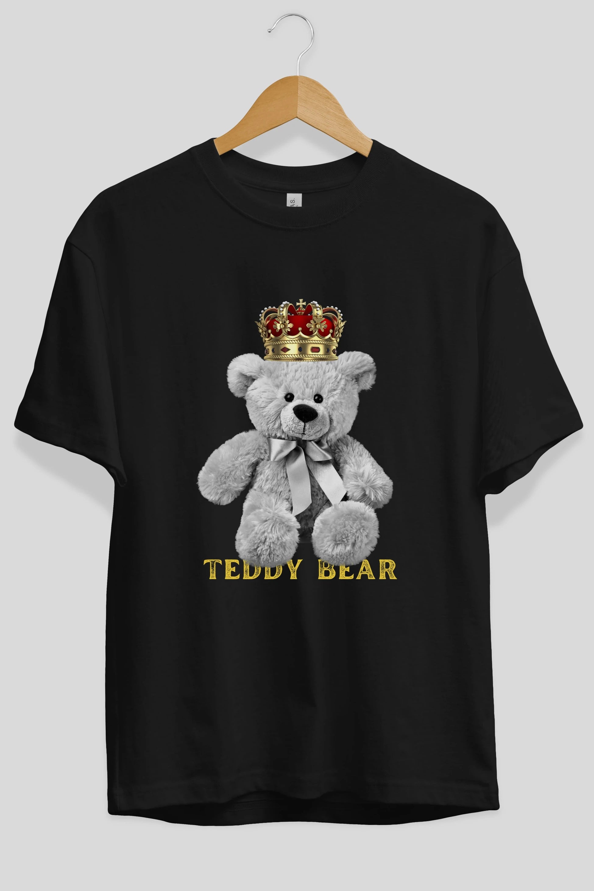Teddy Bear Ön Baskılı Oversize t-shirt Erkek Kadın Unisex
