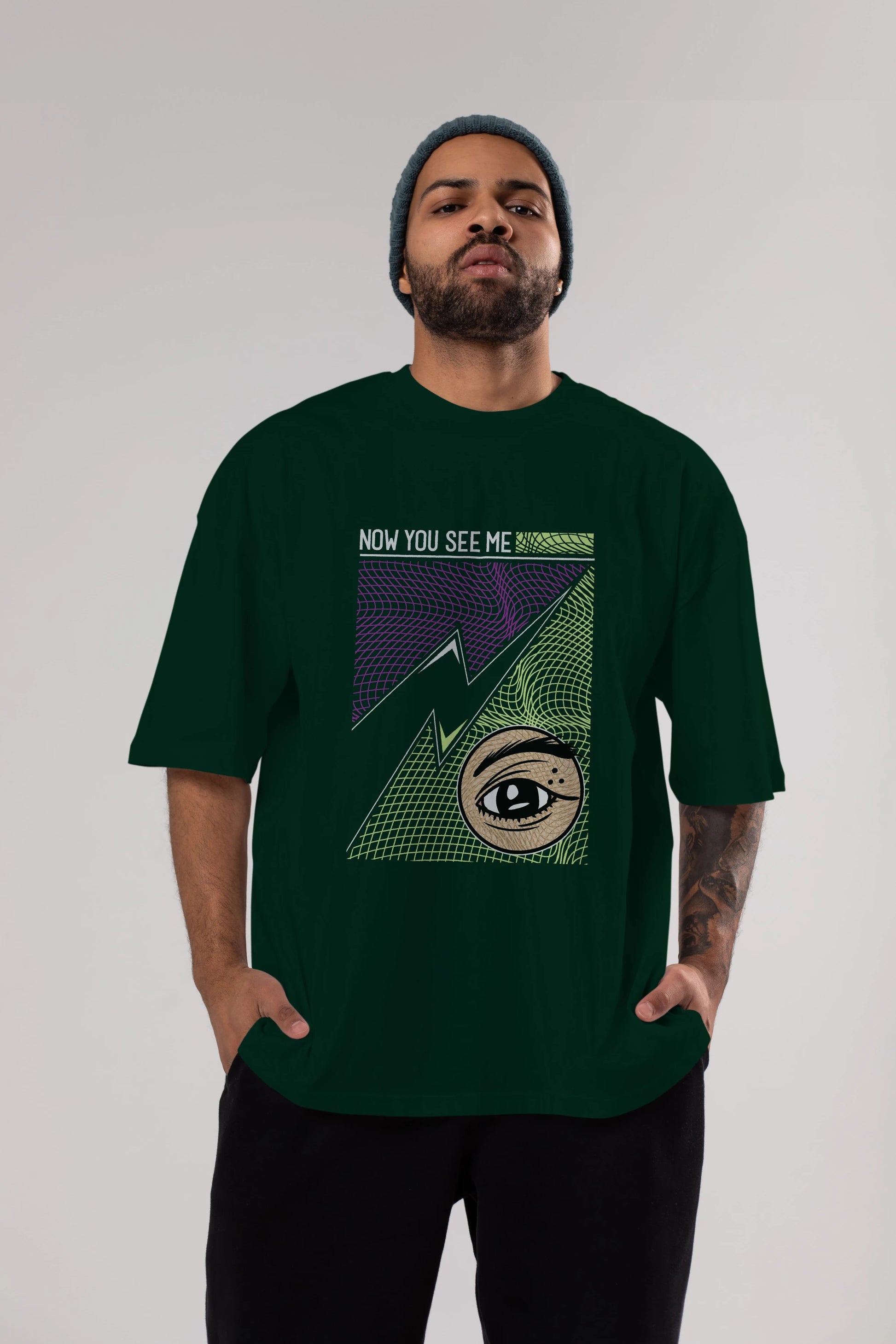 Now You See Me Ön Baskılı Oversize t-shirt Erkek Kadın Unisex