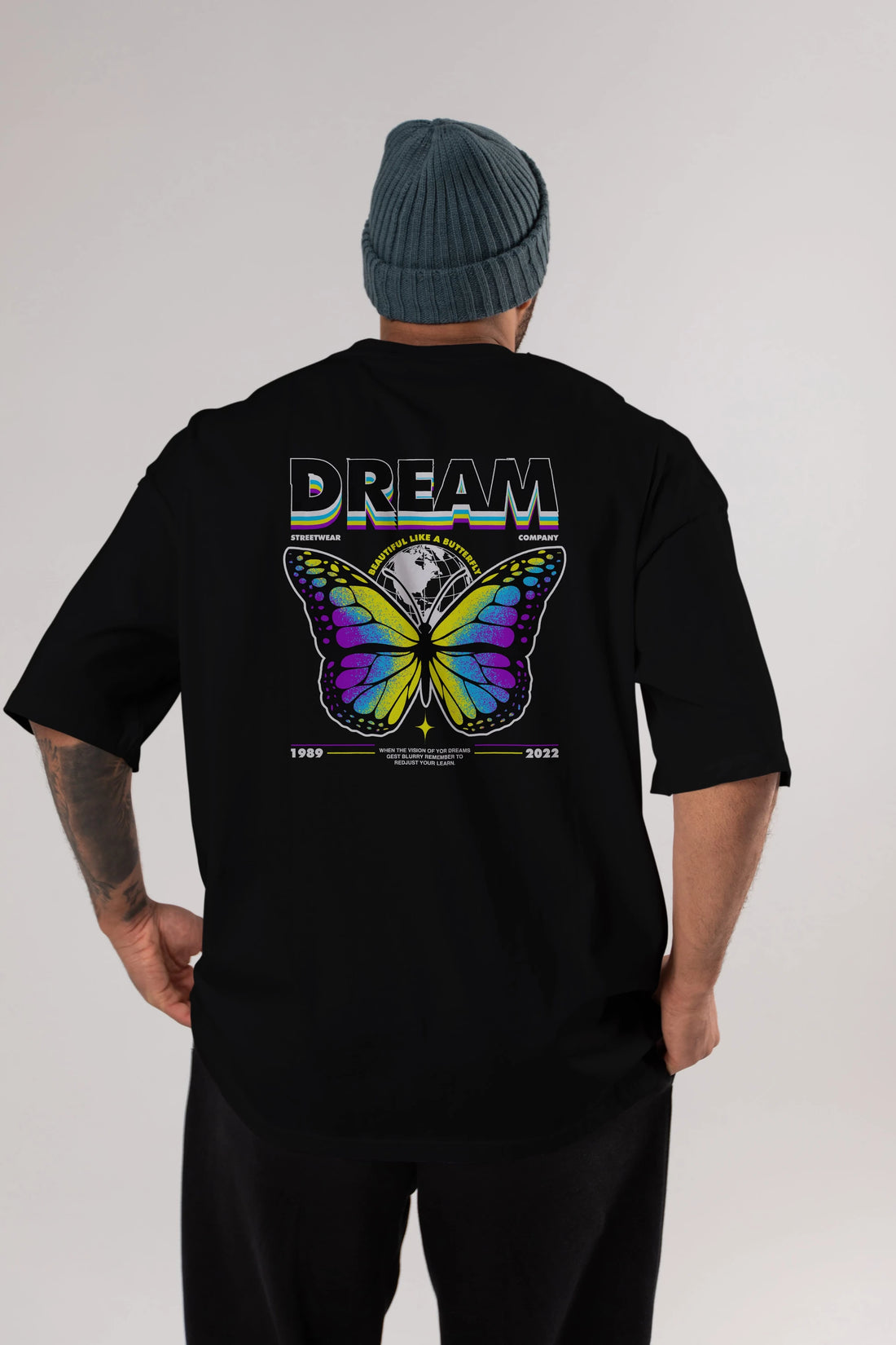 Dream Company Arka Baskılı Oversize t-shirt Erkek Kadın Unisex