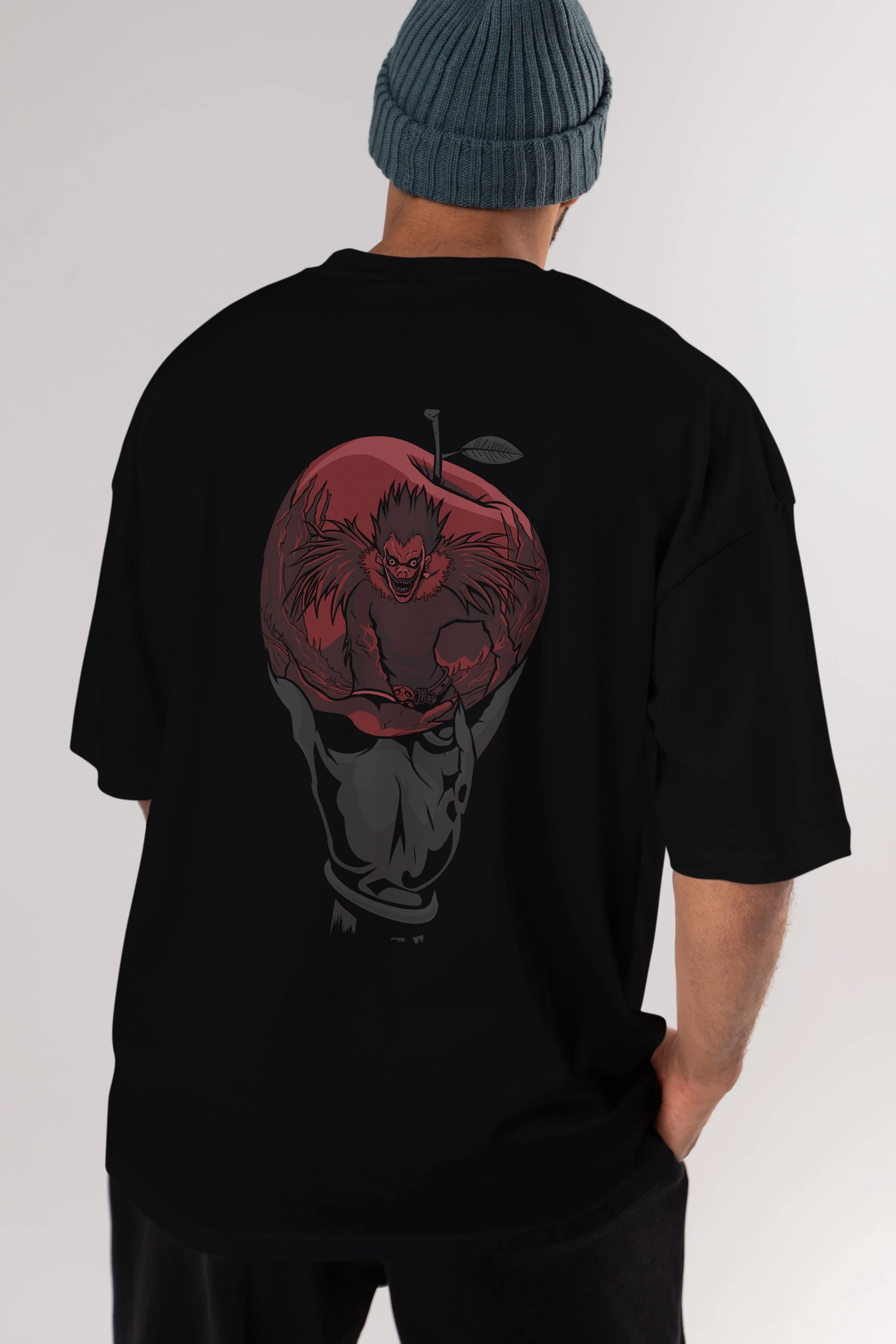 DEATH NOTE -RYUK Anime Arka Baskılı Oversize t-shirt Erkek Kadın Unisex