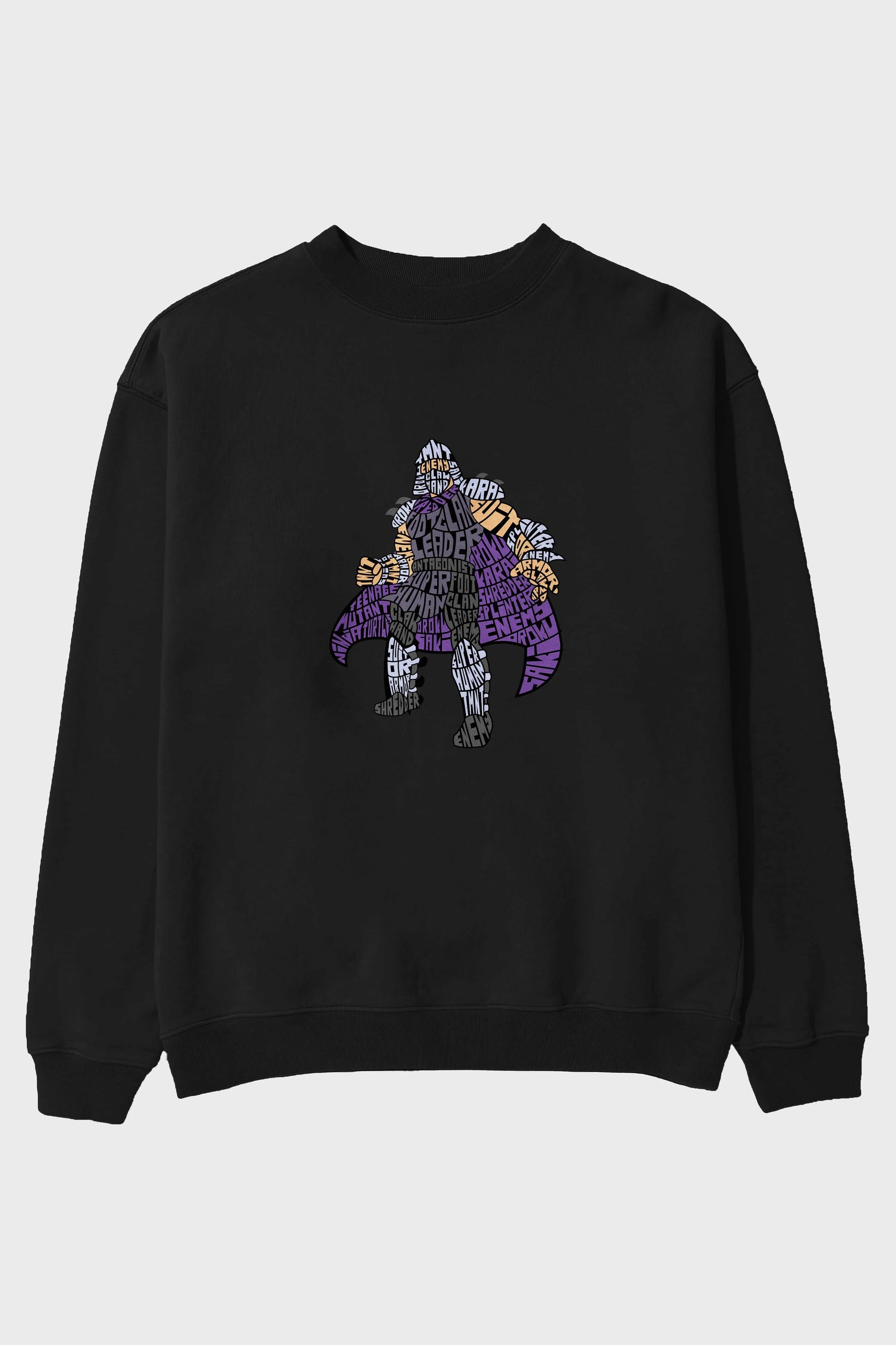 Foot Clan Leader Ön Baskılı Oversize Sweatshirt Erkek Kadın Unisex
