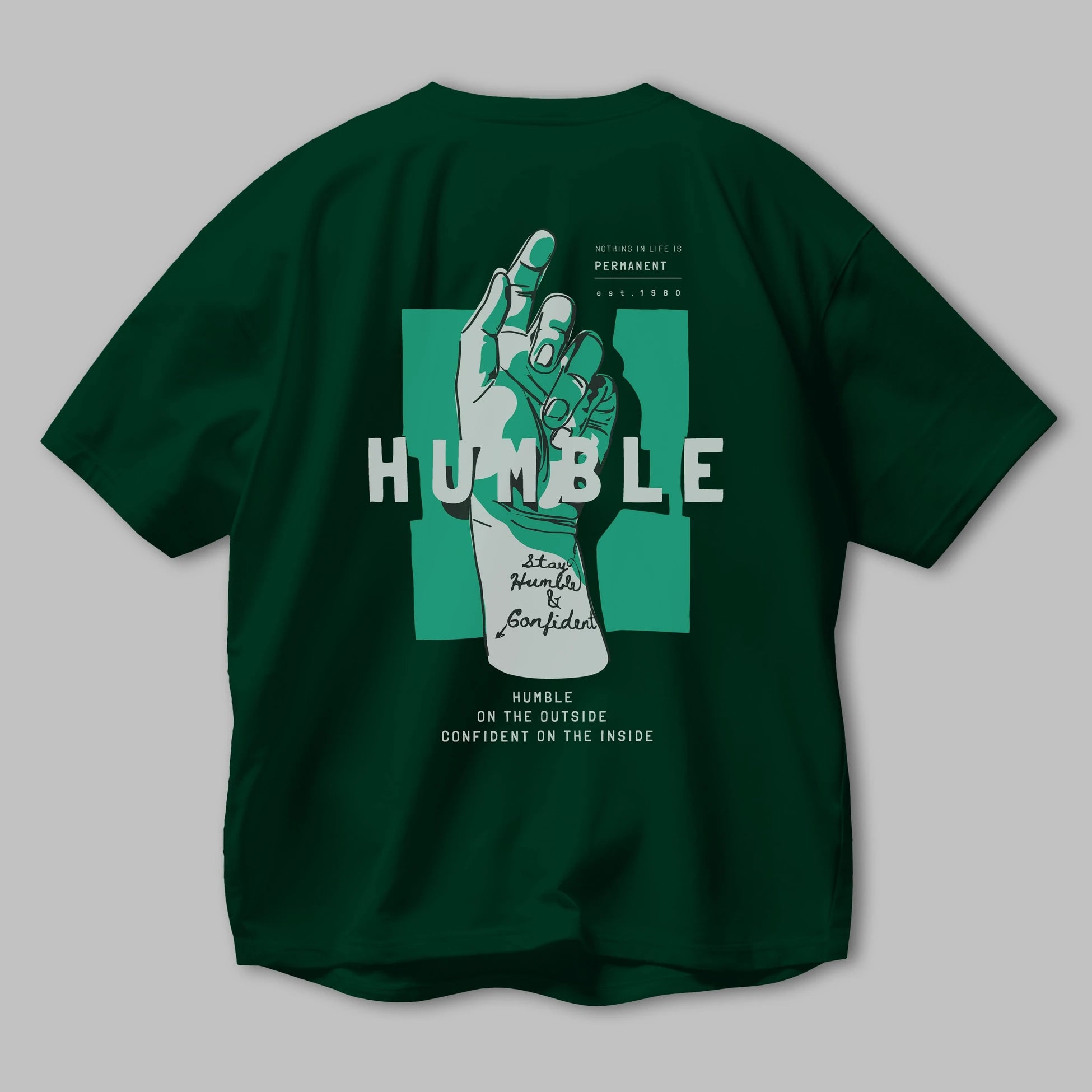 Humble Arka Baskılı Oversize t-shirt Erkek Kadın Unisex