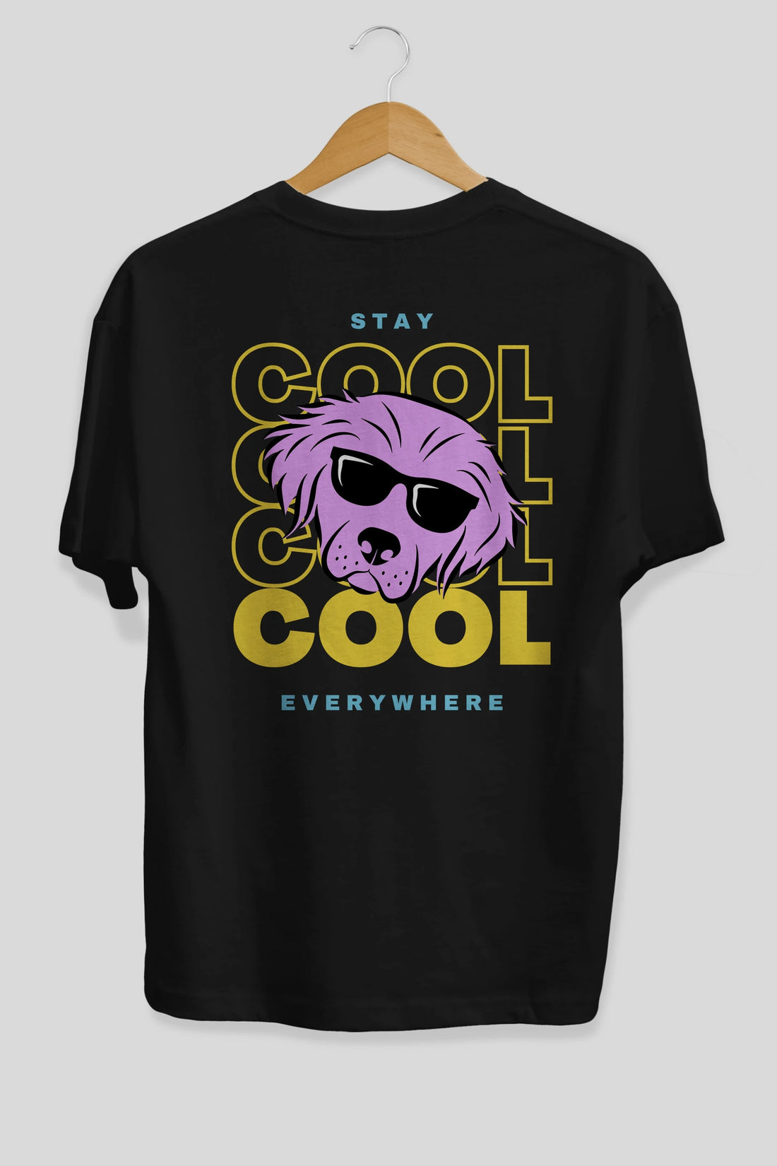 Cool Dog 2 Arka Baskılı Oversize t-shirt Erkek Kadın Unisex