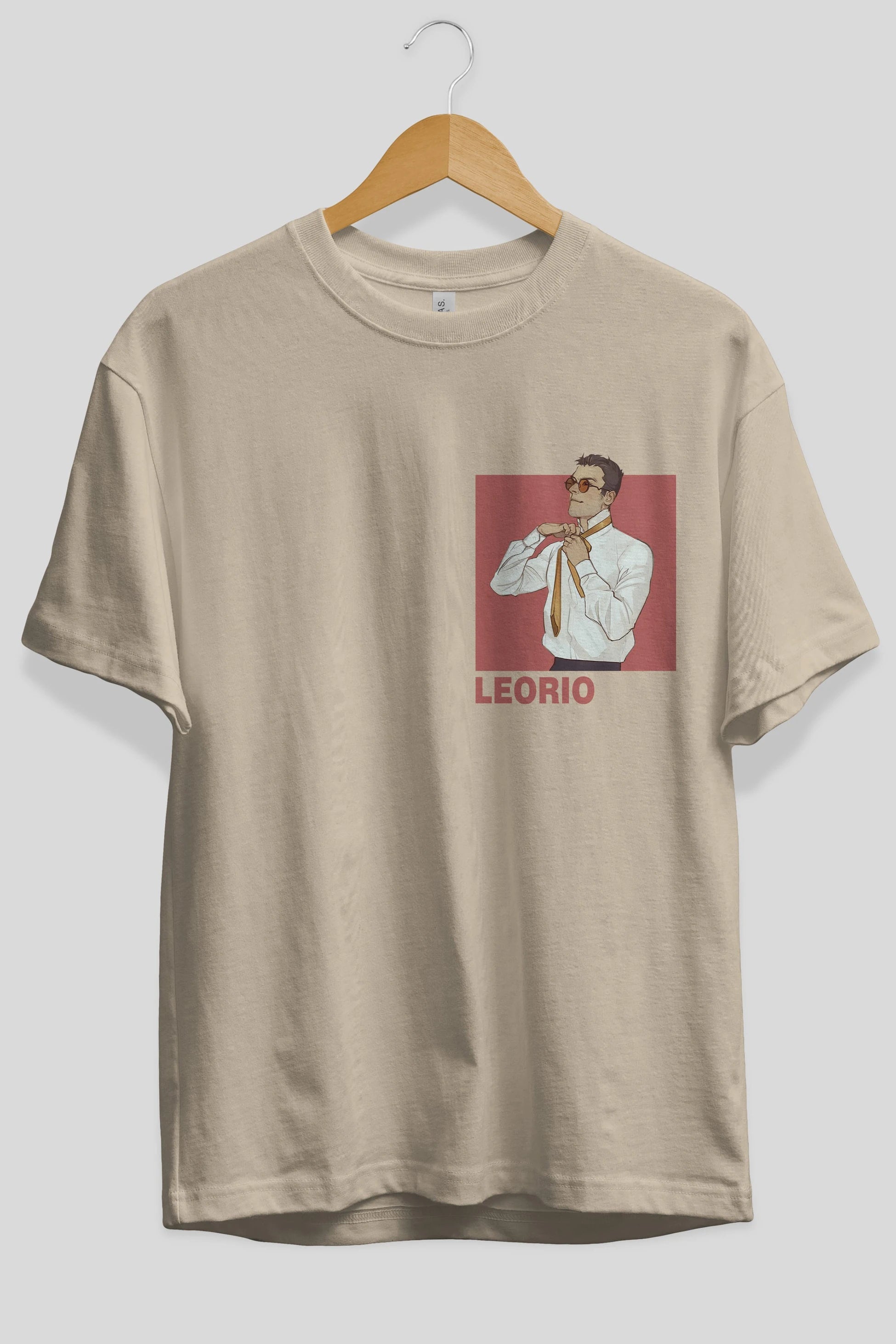 Leorio Paladiknight 5 Ön Sol Baskılı Oversize t-shirt Erkek Kadın Unisex %100 Pamuk Bisiklet Yaka tişort