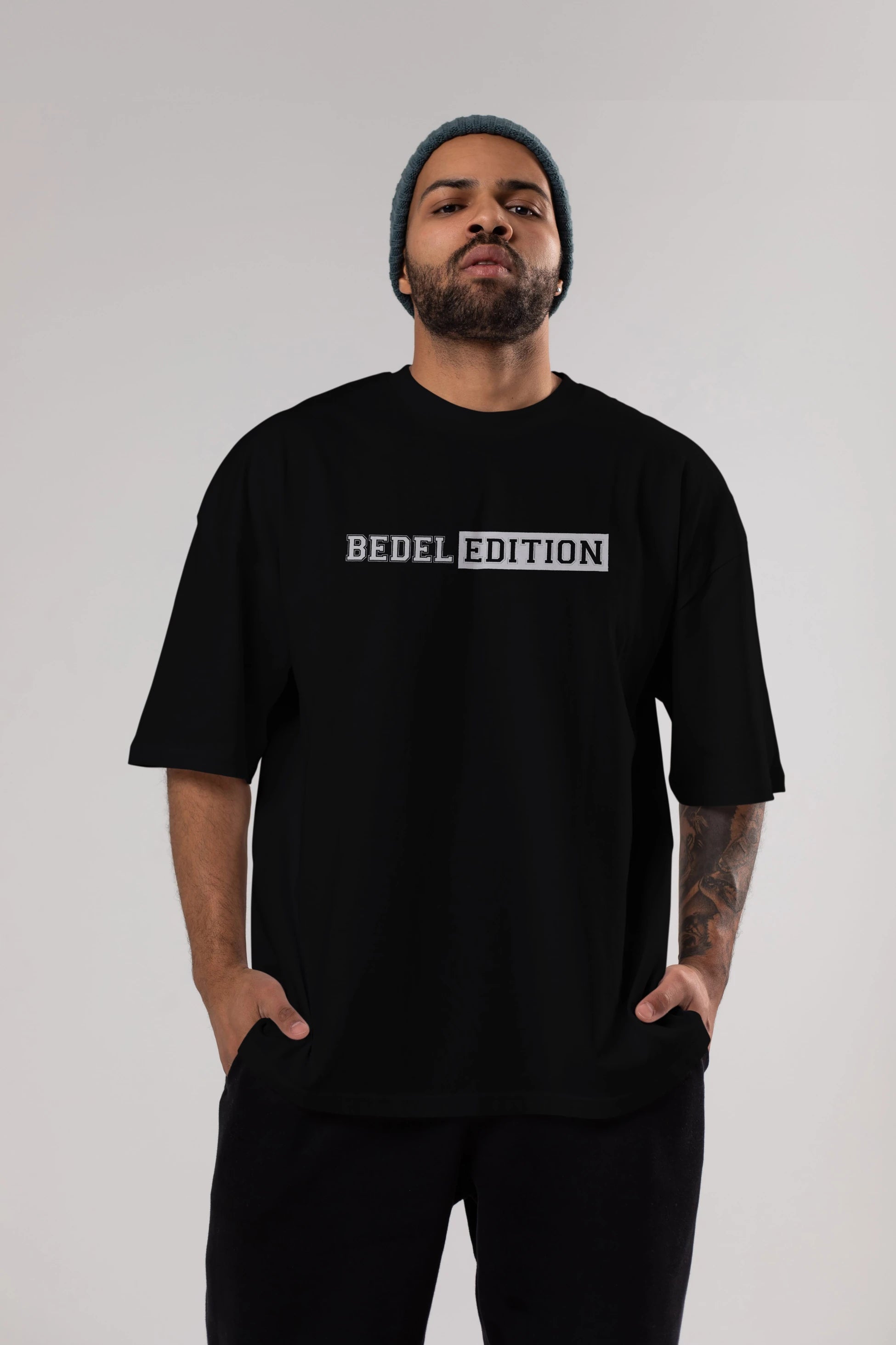 Bedel Edition Ön Baskılı Oversize t-shirt %100 pamuk Erkek Kadın Unisex