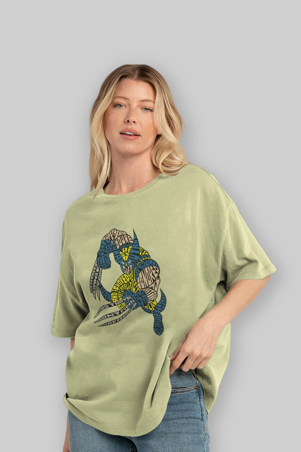 Logan Ön Baskılı Oversize t-shirt %100 pamuk Erkek Kadın Unisex