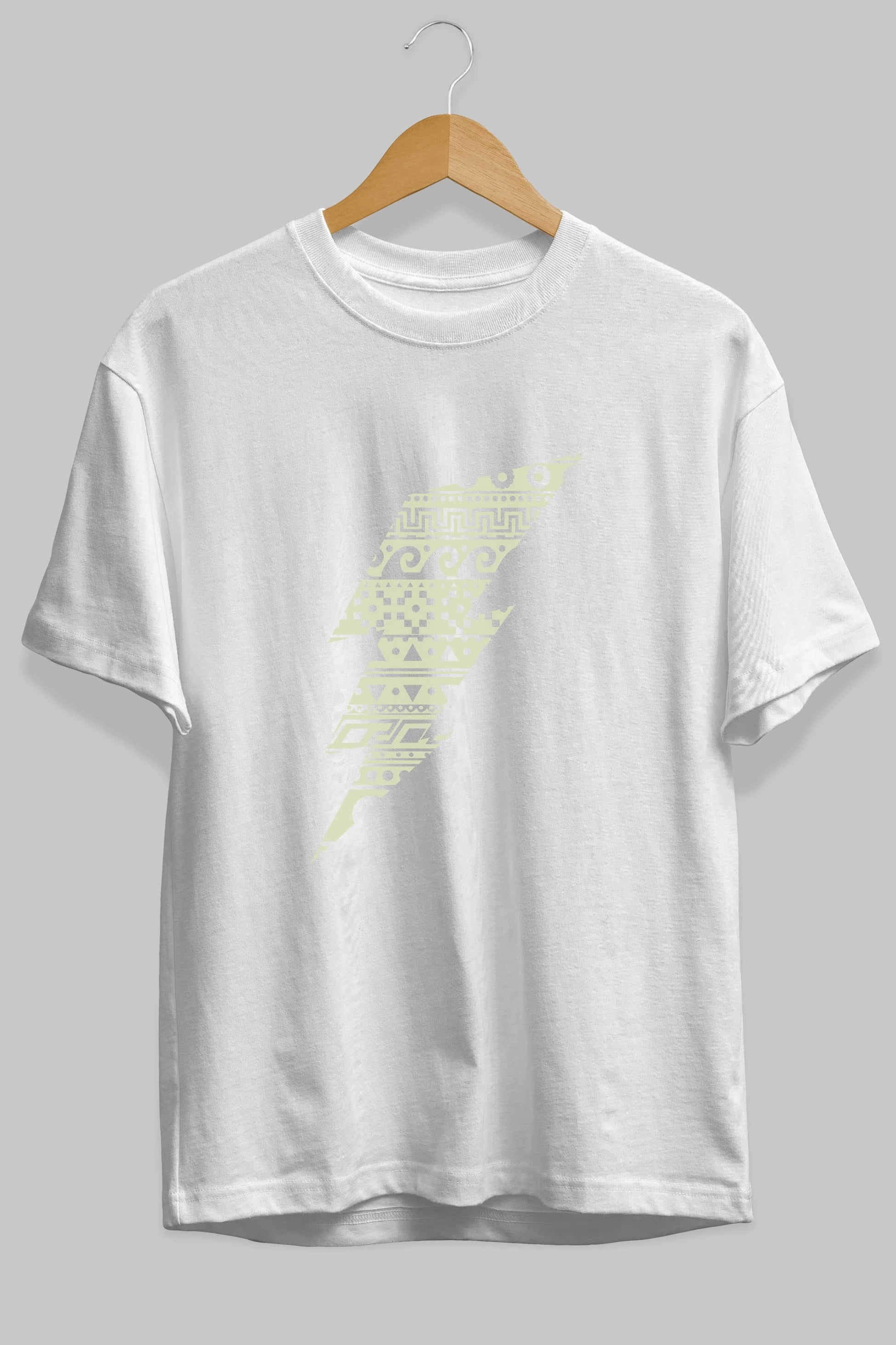 Thunderbolt Ön Baskılı Oversize t-shirt %100 pamuk Erkek Kadın Unisex