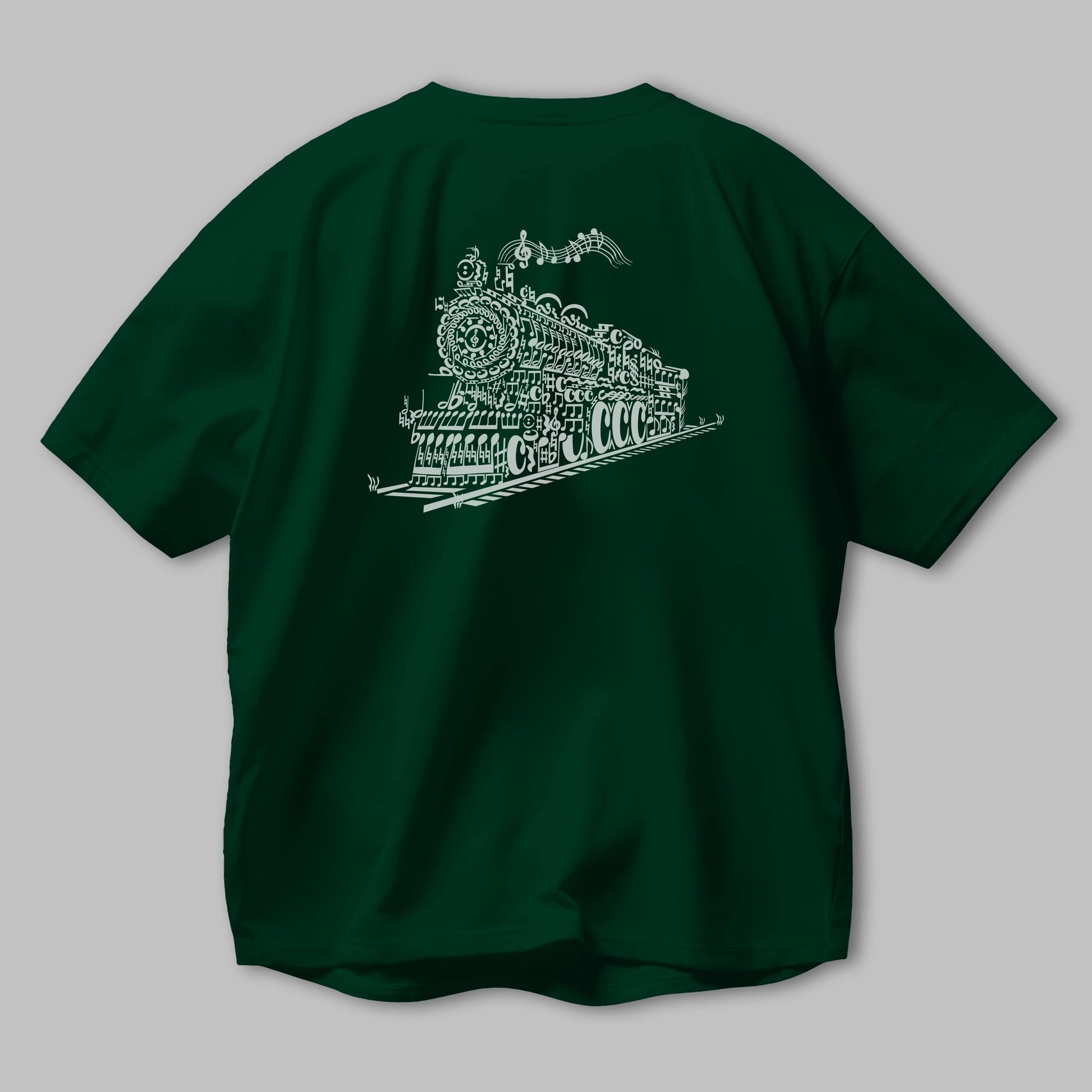 Train Song Arka Baskılı Oversize t-shirt %100 pamuk Erkek Kadın Unisex