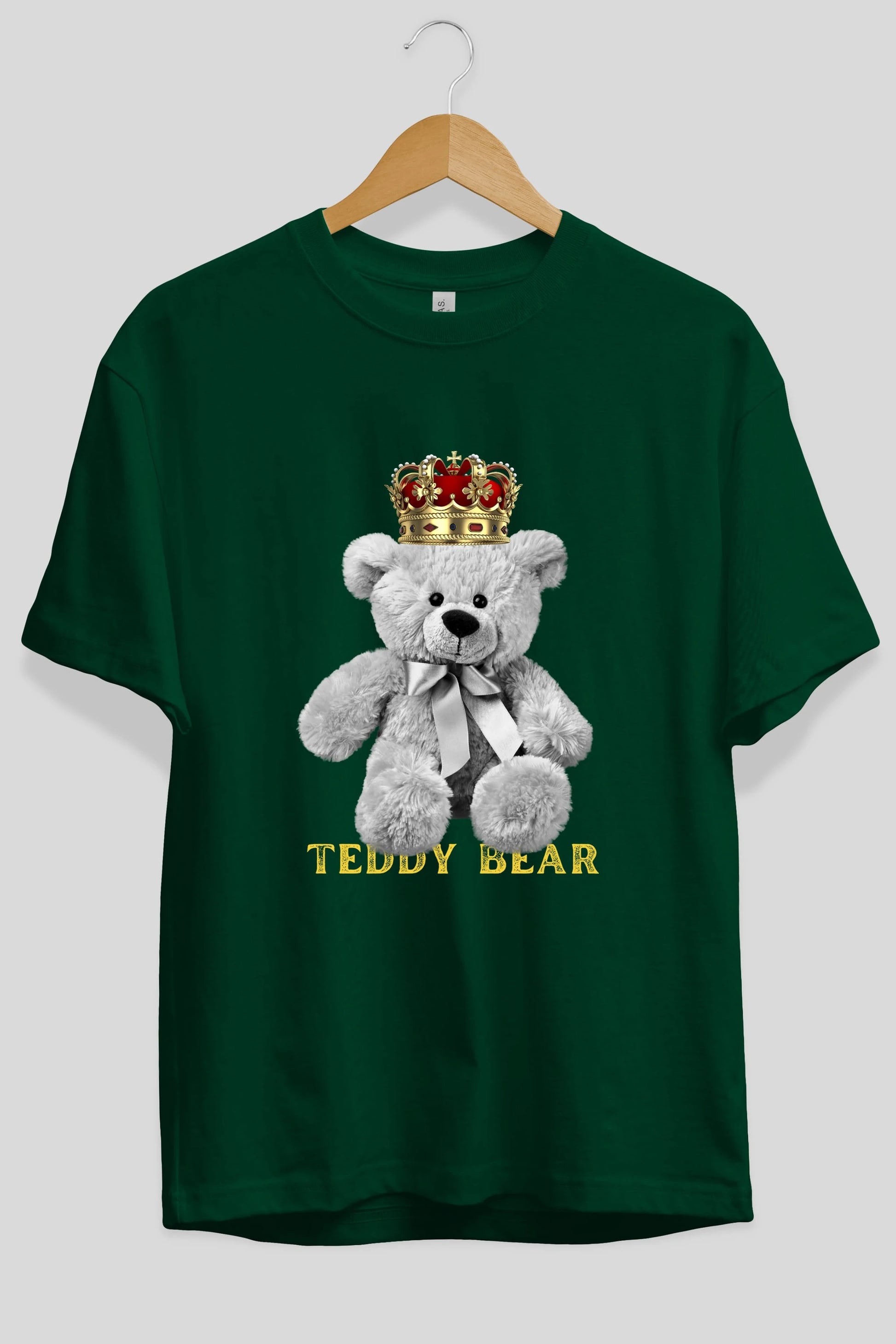 Teddy Bear Ön Baskılı Oversize t-shirt Erkek Kadın Unisex