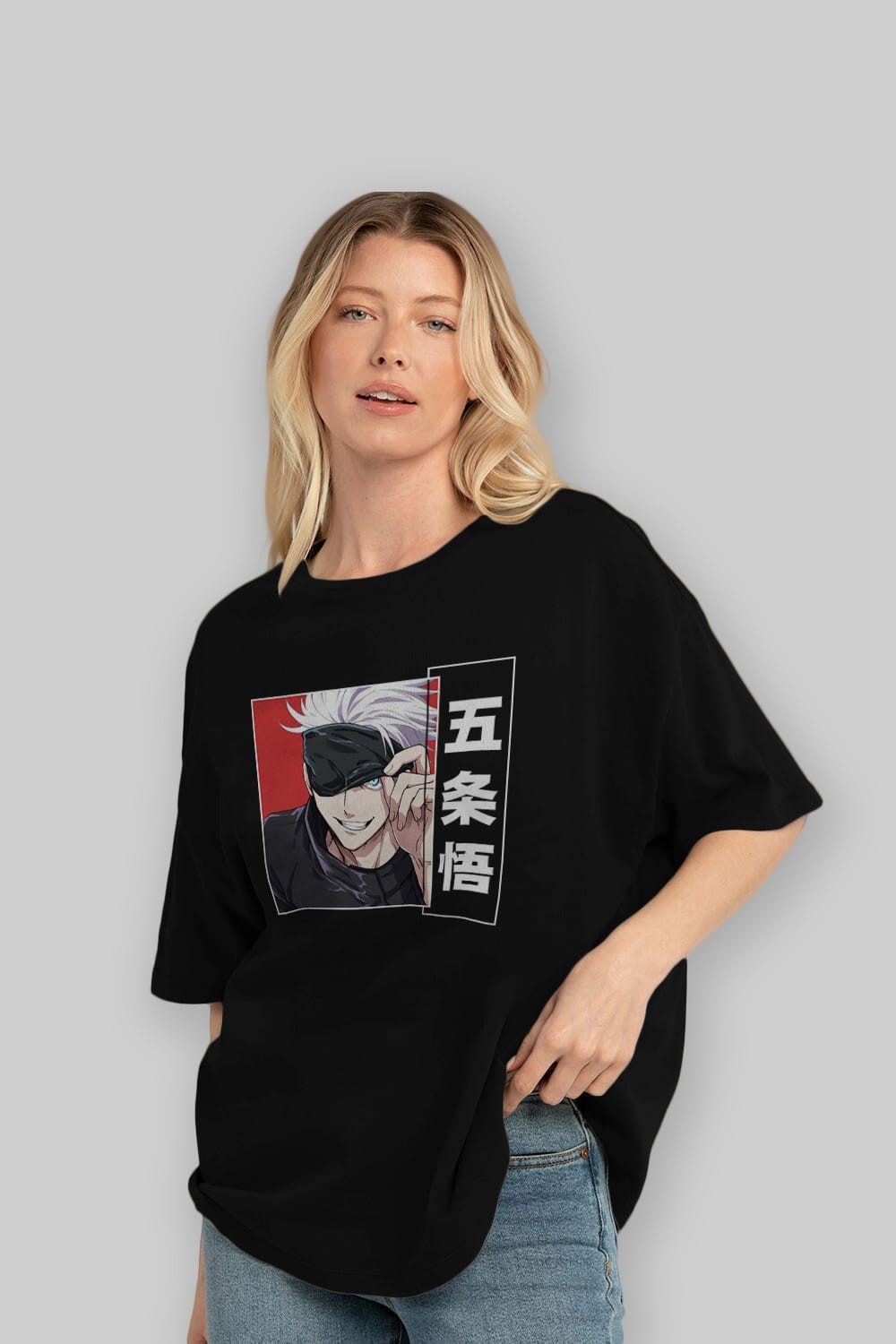 JUJUTSU KAISEN Anime Ön Baskılı Oversize t-shirt %100 pamuk Erkek Kadın Unisex