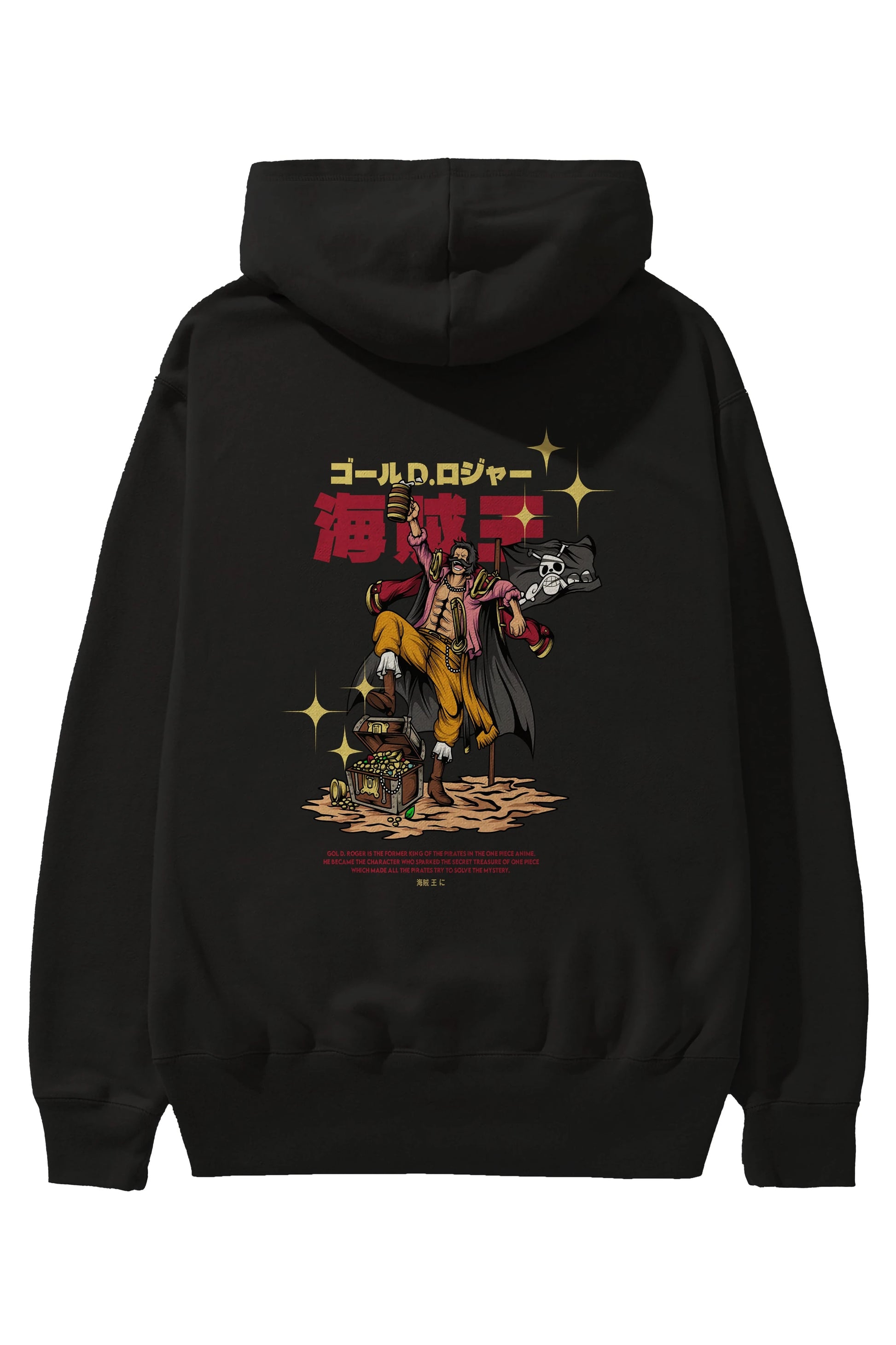 Roger Anime Arka Baskılı Hoodie Oversize Kapüşonlu Sweatshirt Erkek Kadın Unisex