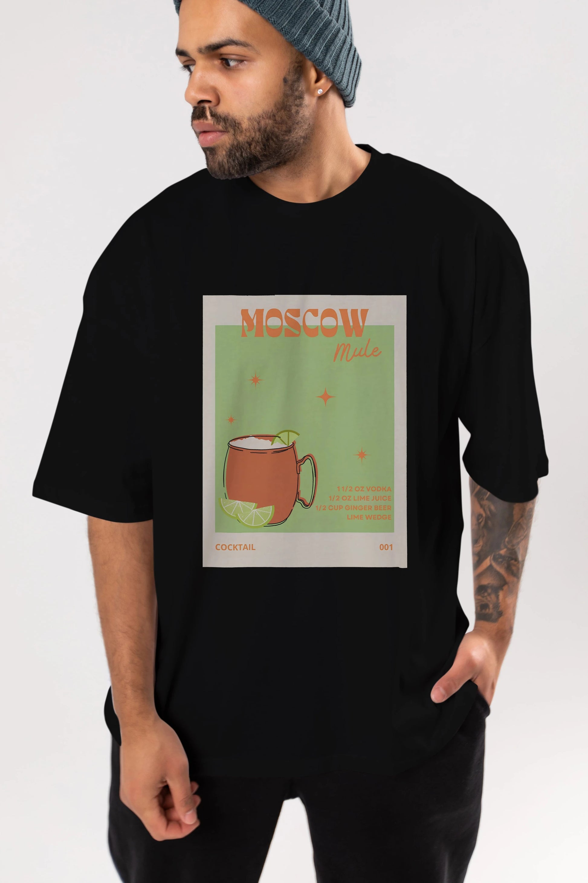 Moscow Mule 2 Ön Baskılı Oversize t-shirt Erkek Kadın Unisex %100 Pamuk Bisiklet Yaka tişort