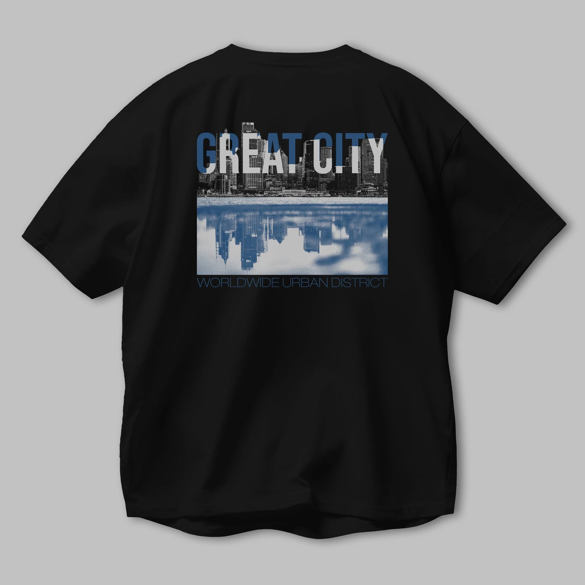 Great City Arka Baskılı Oversize t-shirt Erkek Kadın Unisex