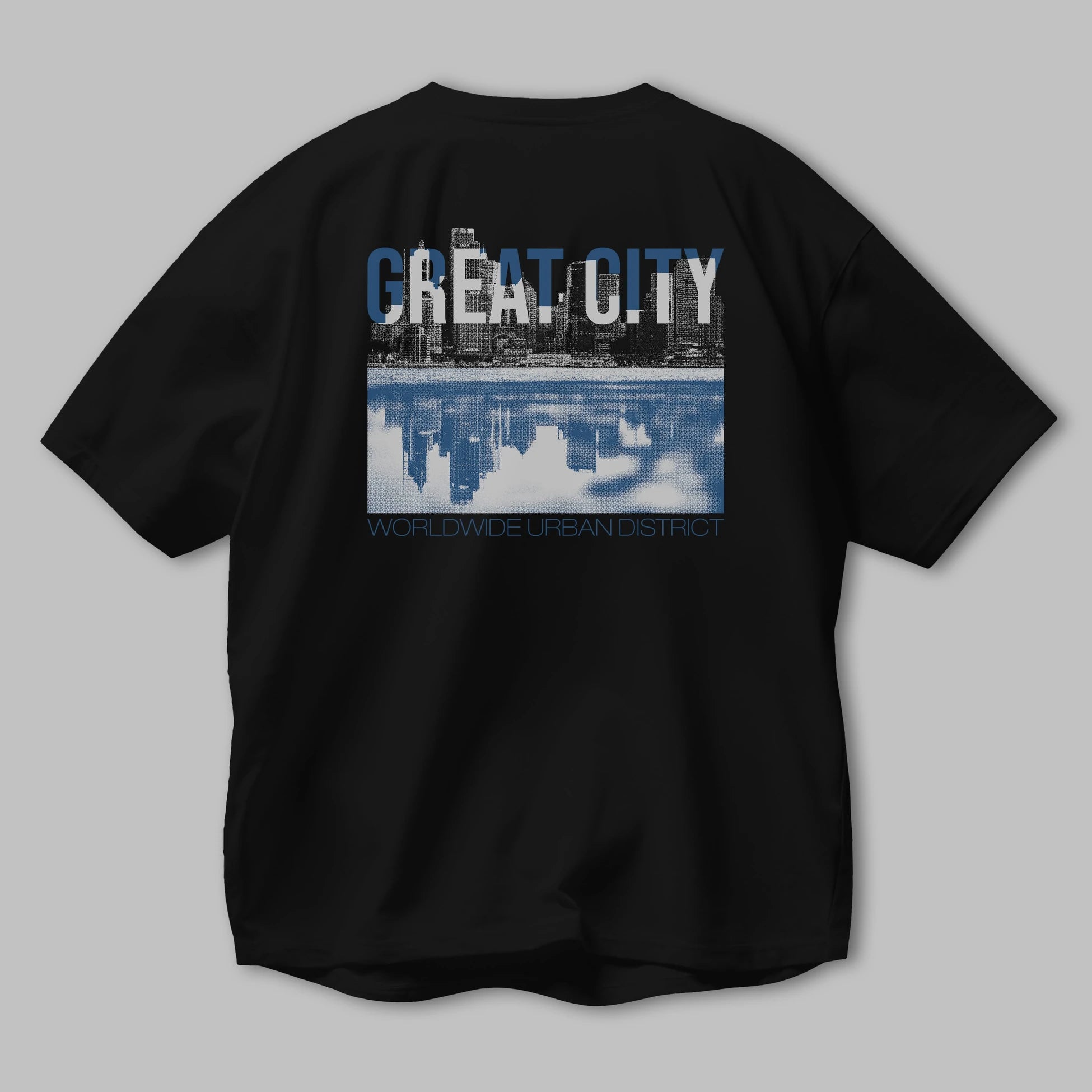 Great City Arka Baskılı Oversize t-shirt Erkek Kadın Unisex