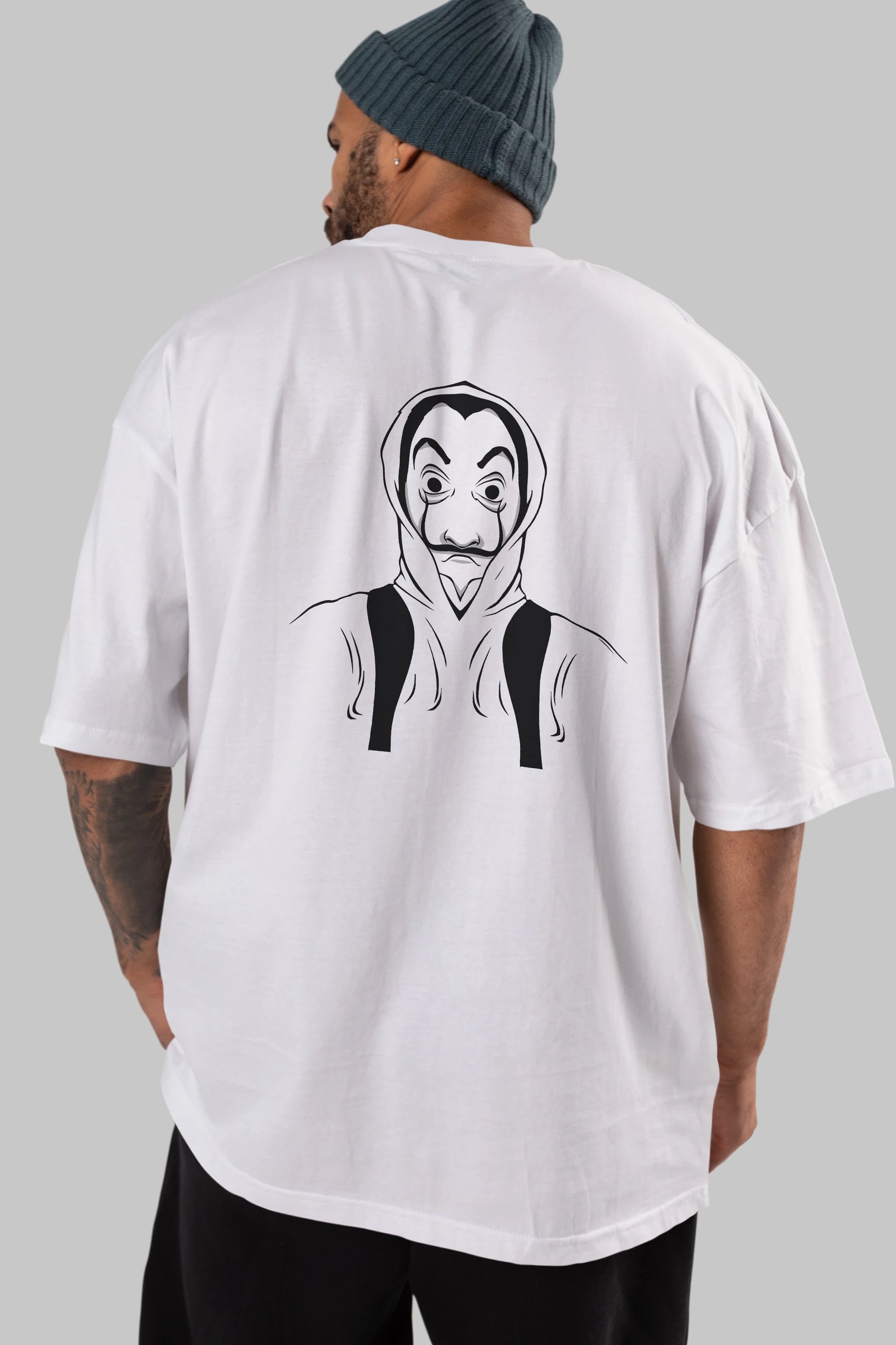 La Casa De Papel (7) Arka Baskılı Oversize t-shirt Erkek Kadın Unisex %100 Pamuk Bisiklet Yaka tişort