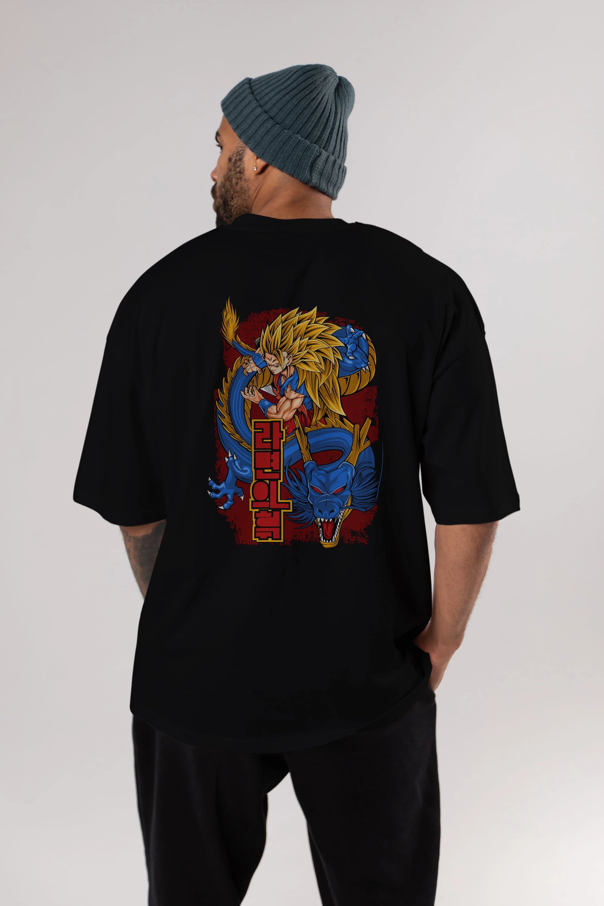 DRAGON BALL Z Anime Arka Baskılı Oversize t-shirt Erkek Kadın Unisex