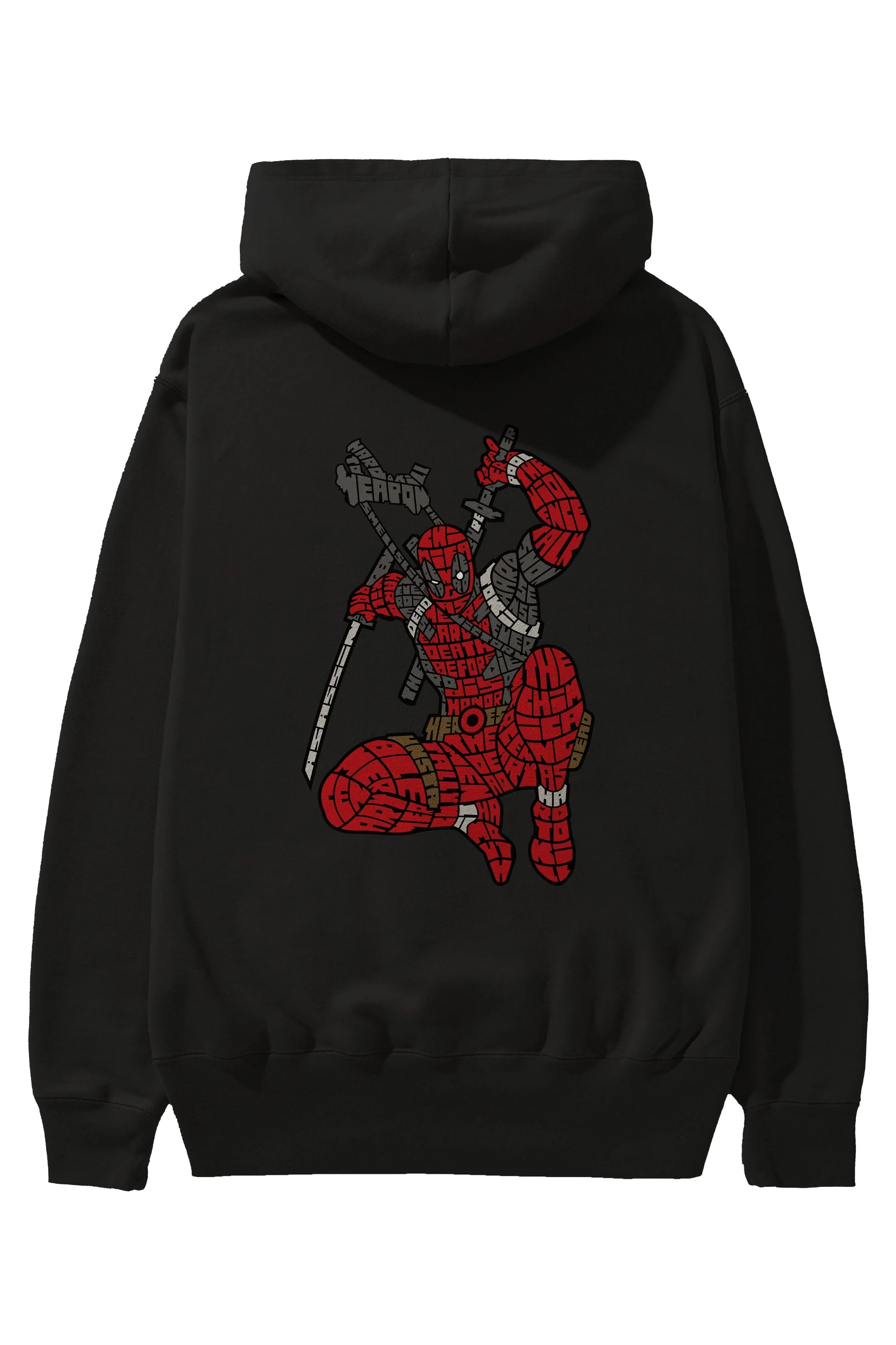 Chimichanga Arka Baskılı Hoodie Oversize Kapüşonlu Sweatshirt Erkek Kadın Unisex