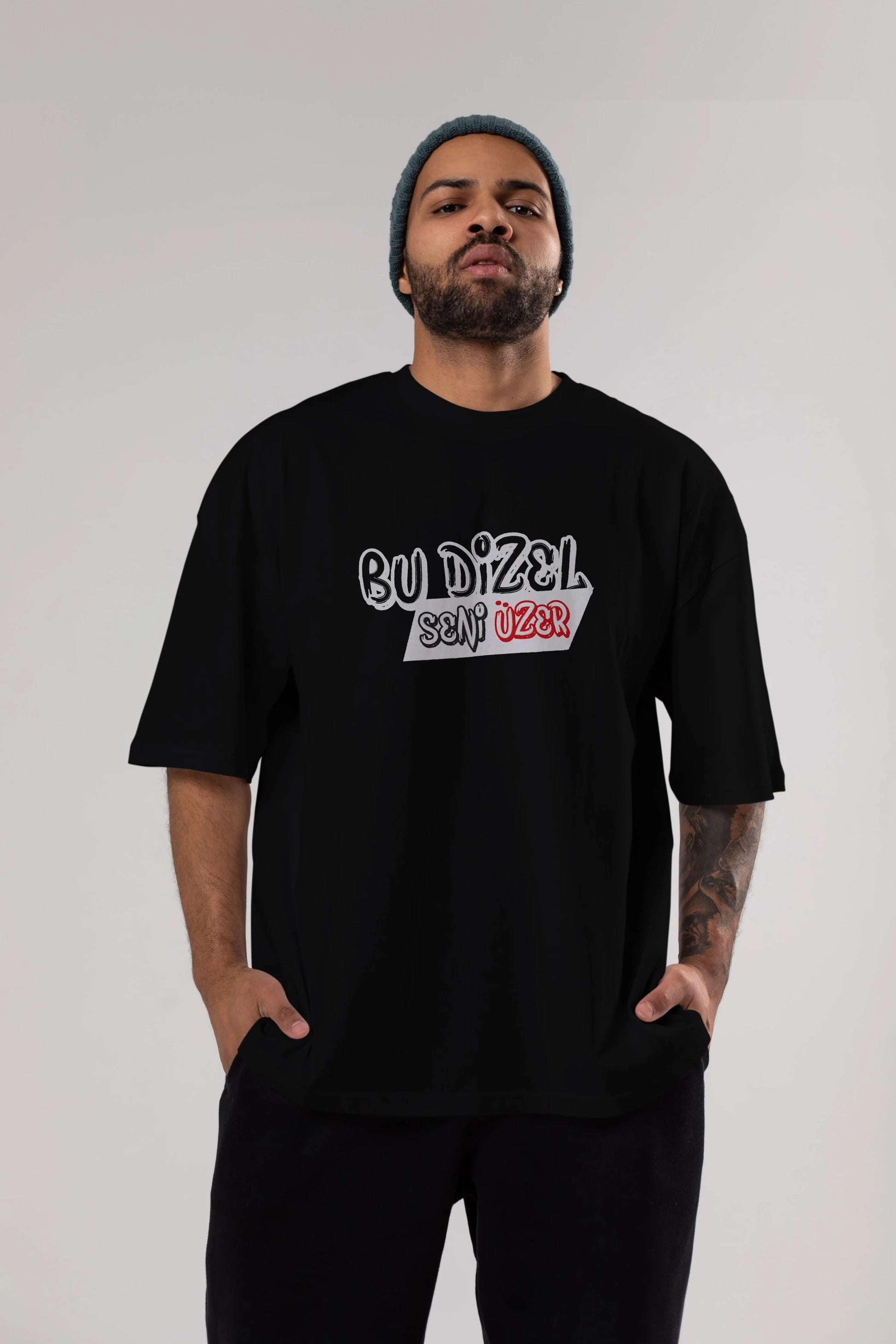 Bu Dizel Seni Üzer Ön Baskılı Oversize t-shirt %100 pamuk Erkek Kadın Unisex