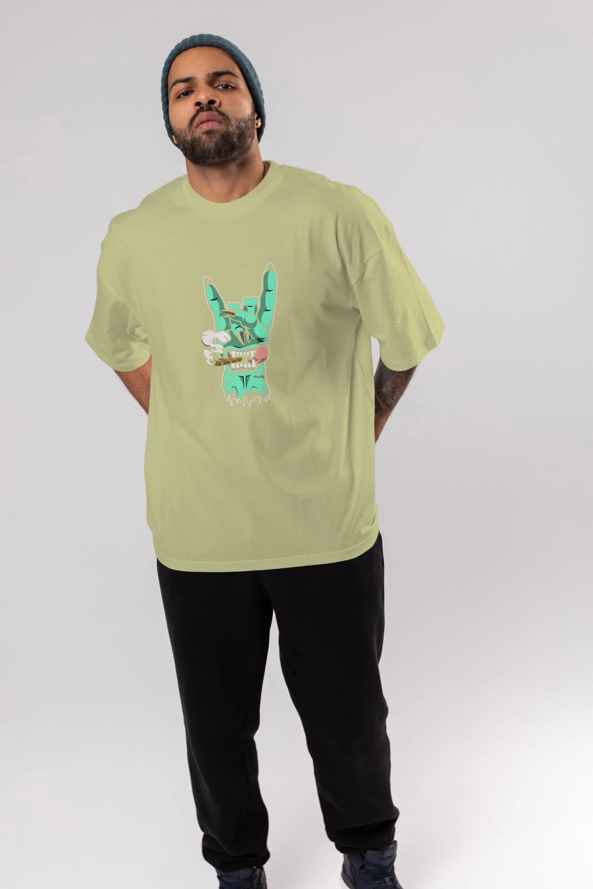 Metal Sign Ön Baskılı Oversize t-shirt Erkek Kadın Unisex %100 Pamuk tişort