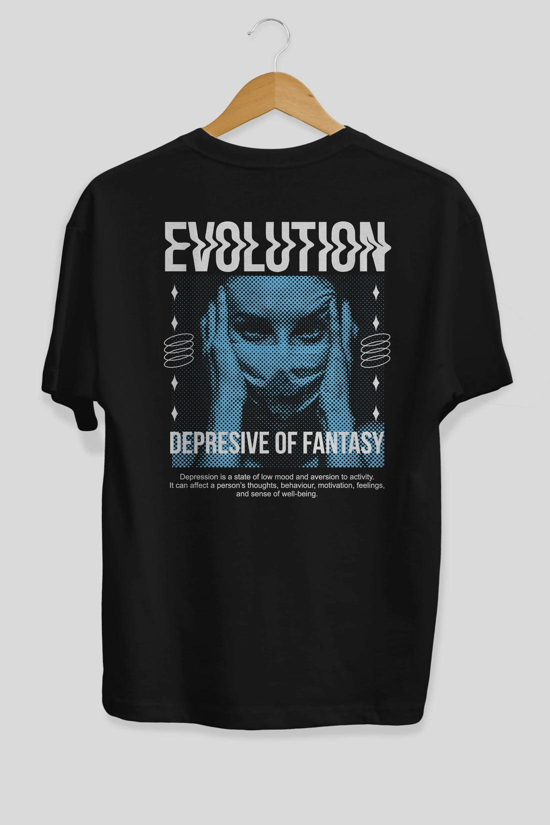 Evolution Arka Baskılı Oversize t-shirt Erkek Kadın Unisex