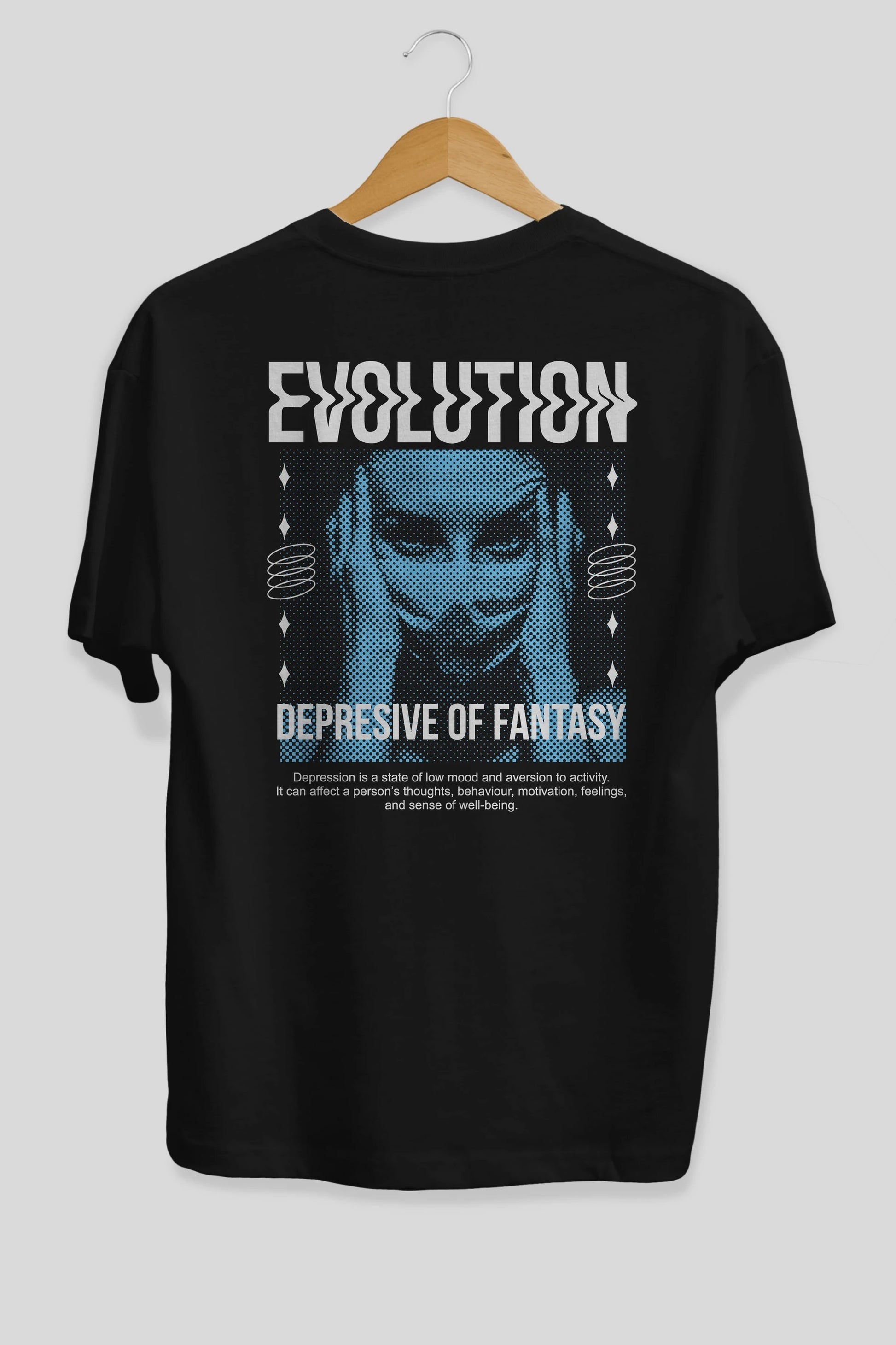 Evolution Arka Baskılı Oversize t-shirt Erkek Kadın Unisex