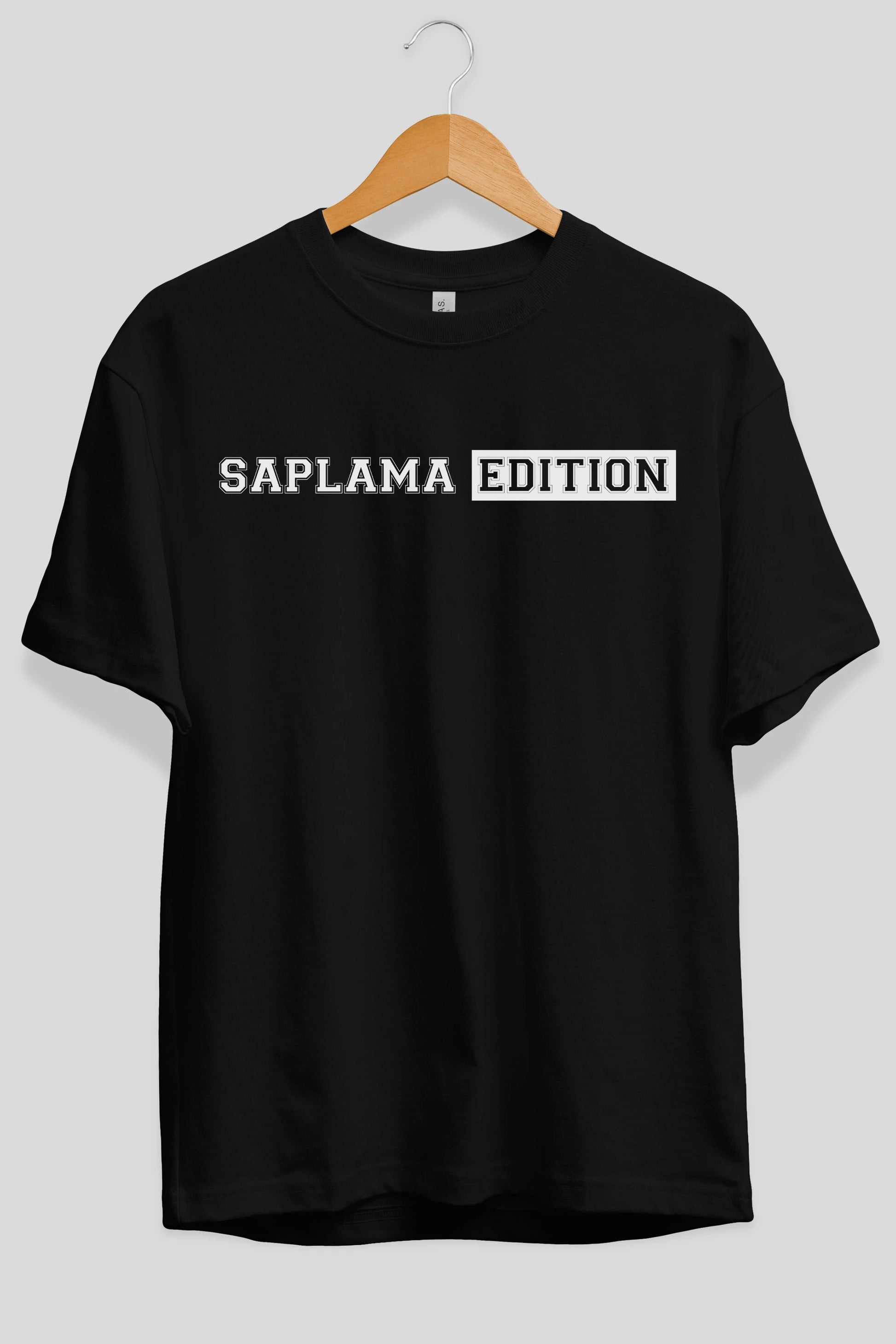 Saplama Edition Ön Baskılı Oversize t-shirt %100 pamuk Erkek Kadın Unisex