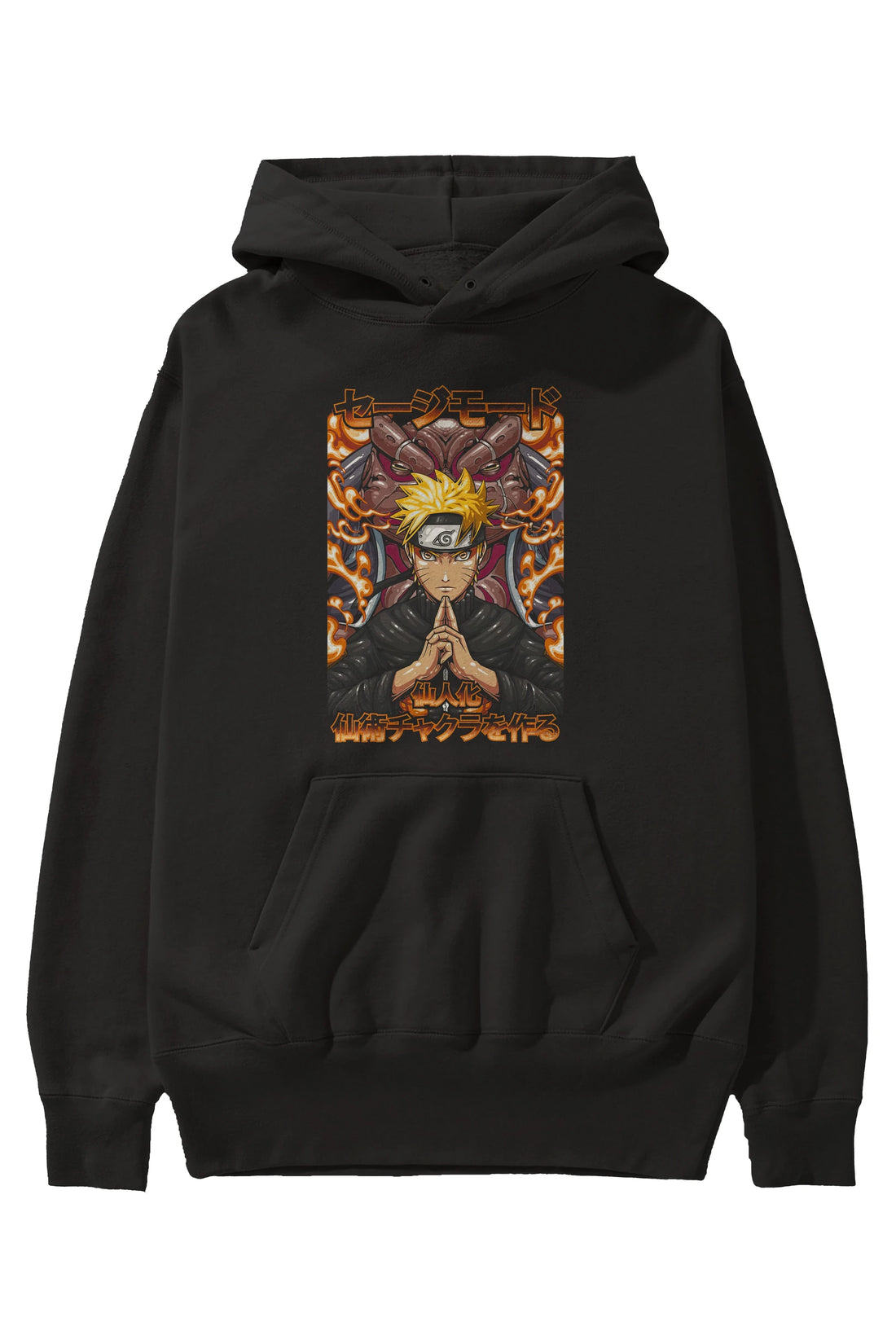 NARUTO (10) Anime Ön Baskılı Hoodie Oversize Kapüşonlu Sweatshirt Erkek Kadın Unisex