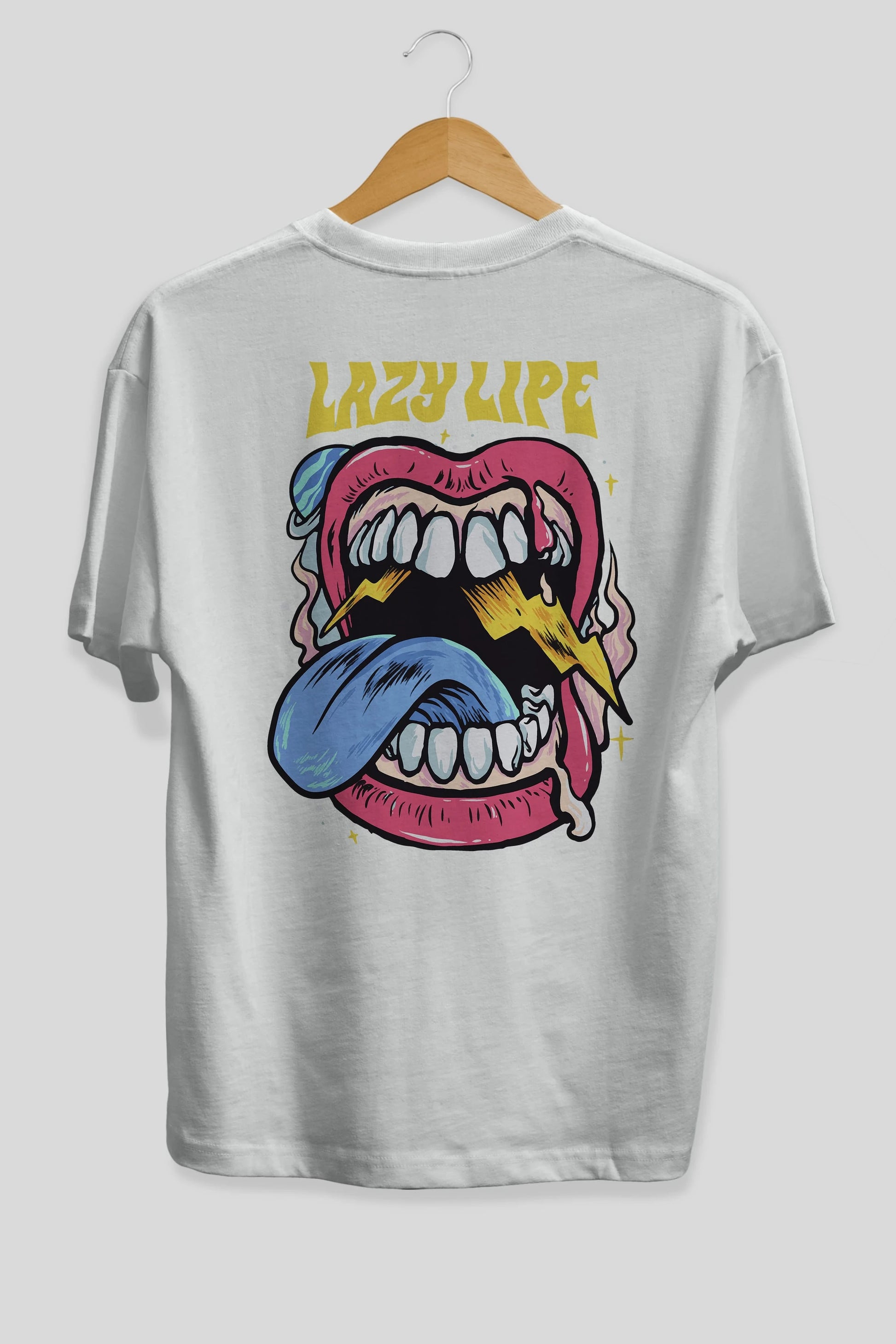 Lazy Lipe Arka Baskılı Oversize t-shirt Erkek Kadın Unisex