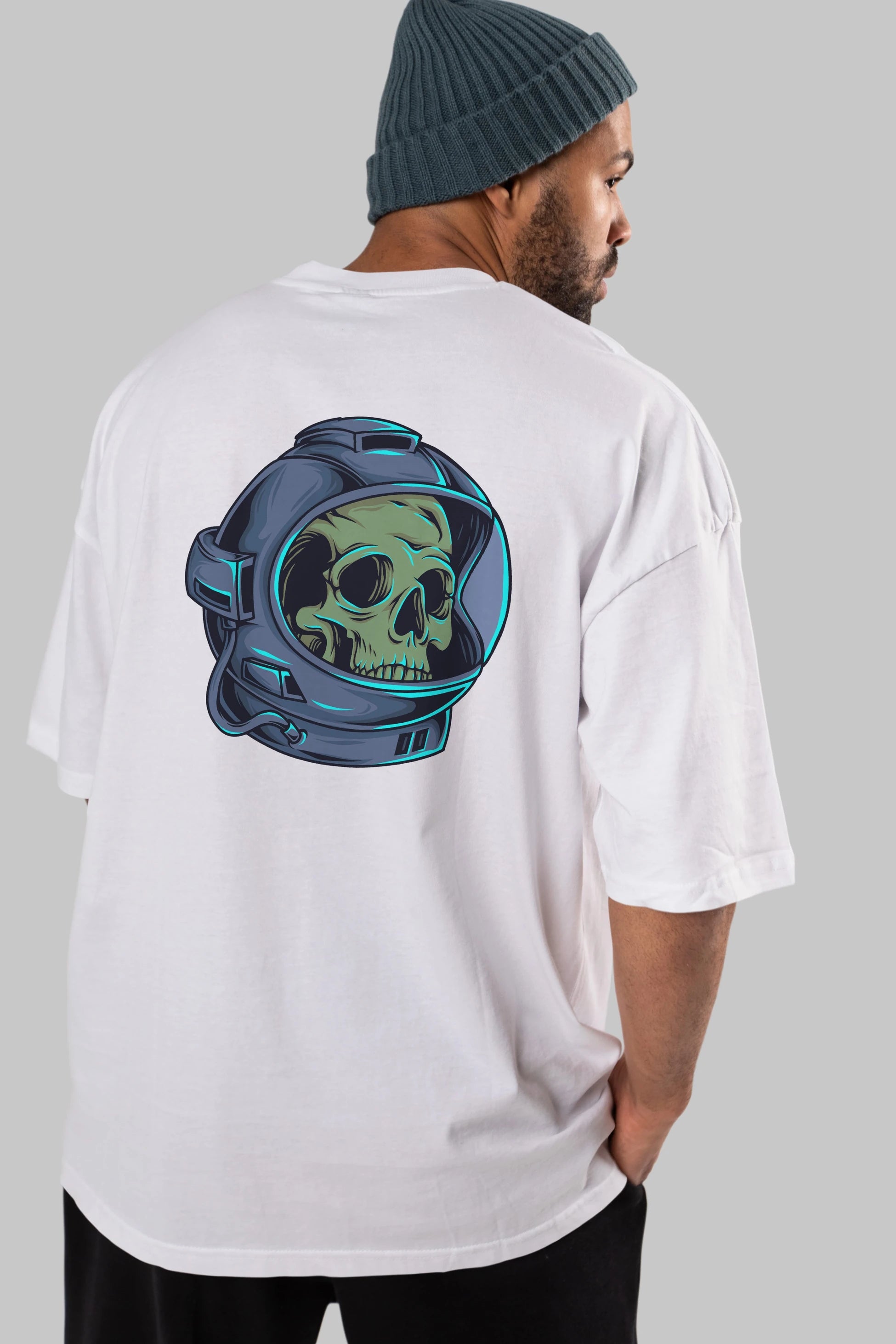 Astroskull Arka Baskılı Oversize t-shirt Erkek Kadın Unisex