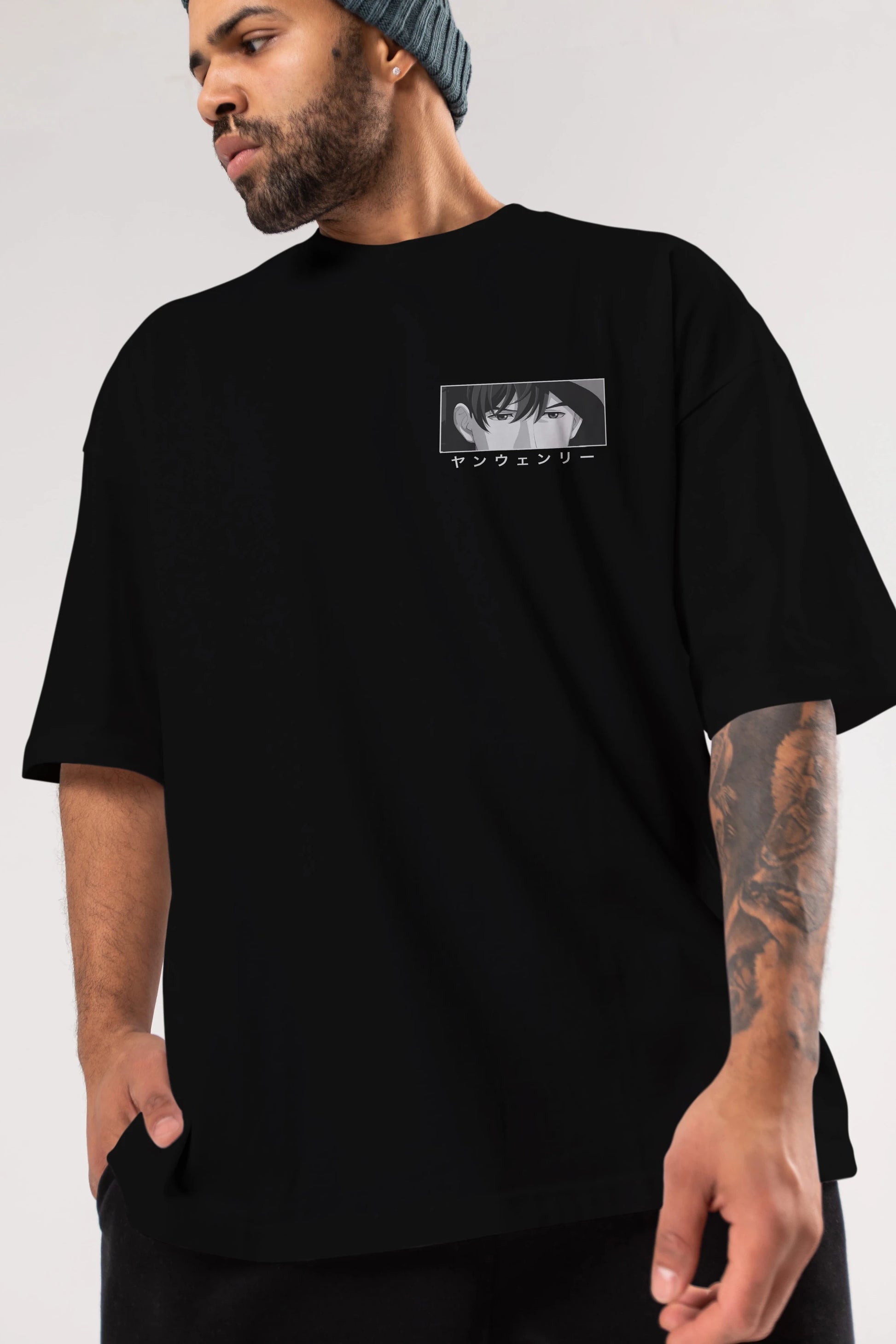 Wen-li Yang 1 Ön Sol Baskılı Oversize t-shirt Erkek Kadın Unisex %100 Pamuk Bisiklet Yaka tişort