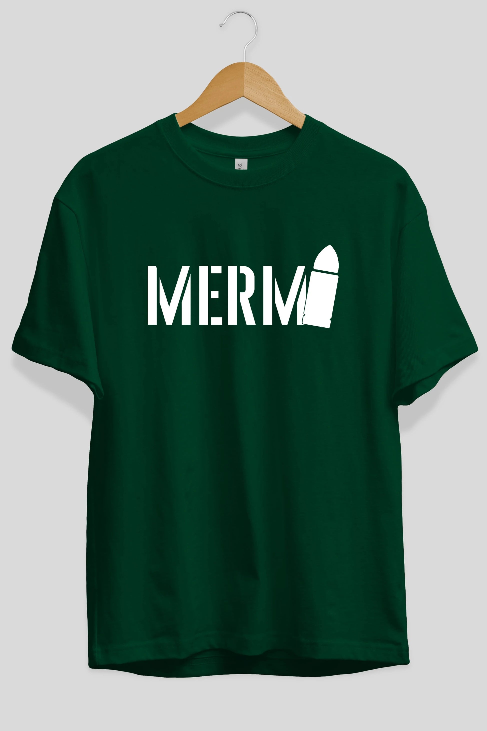 Mermi Ön Baskılı Oversize t-shirt %100 pamuk Erkek Kadın Unisex