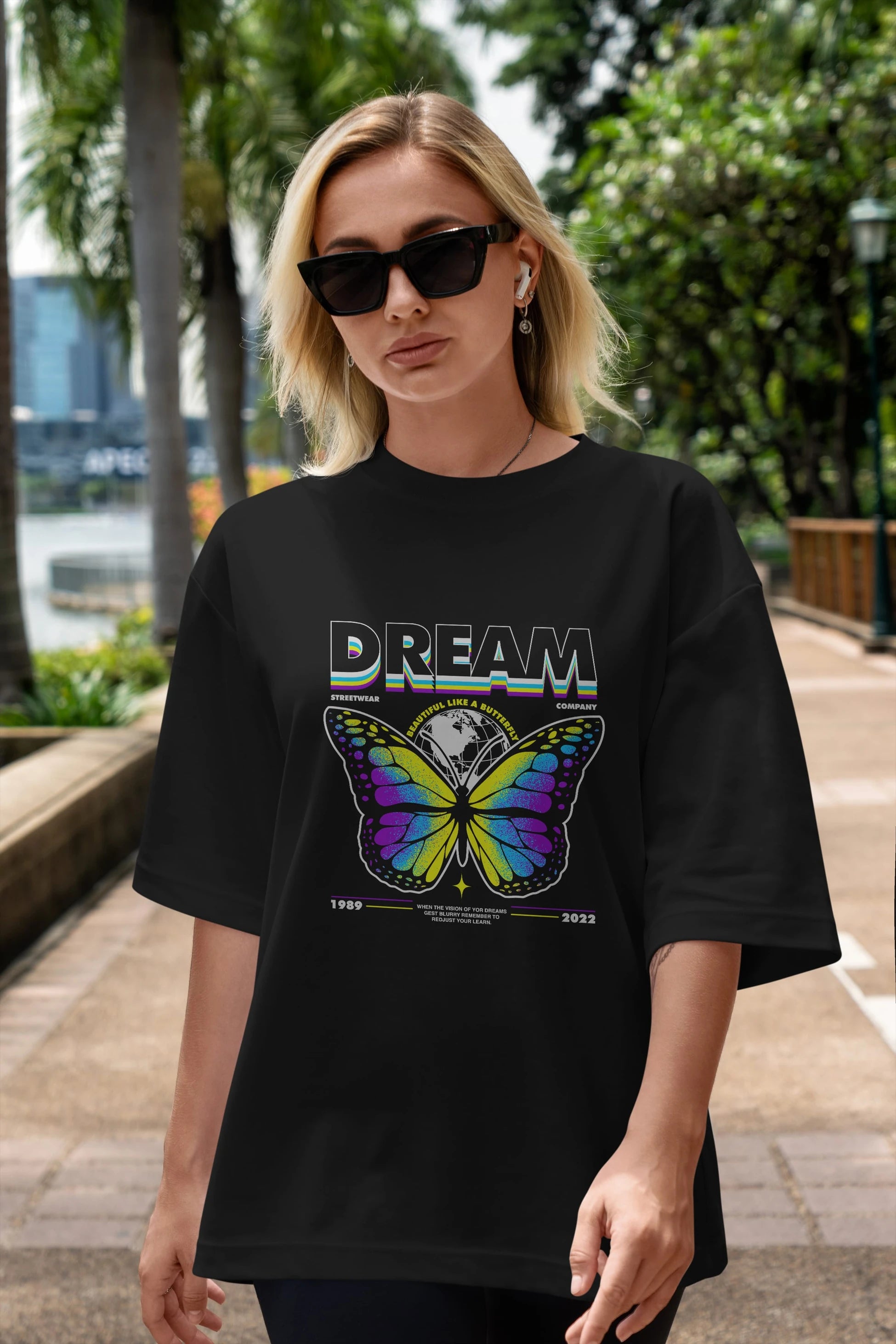 Dream Company Ön Baskılı Oversize t-shirt Erkek Kadın Unisex