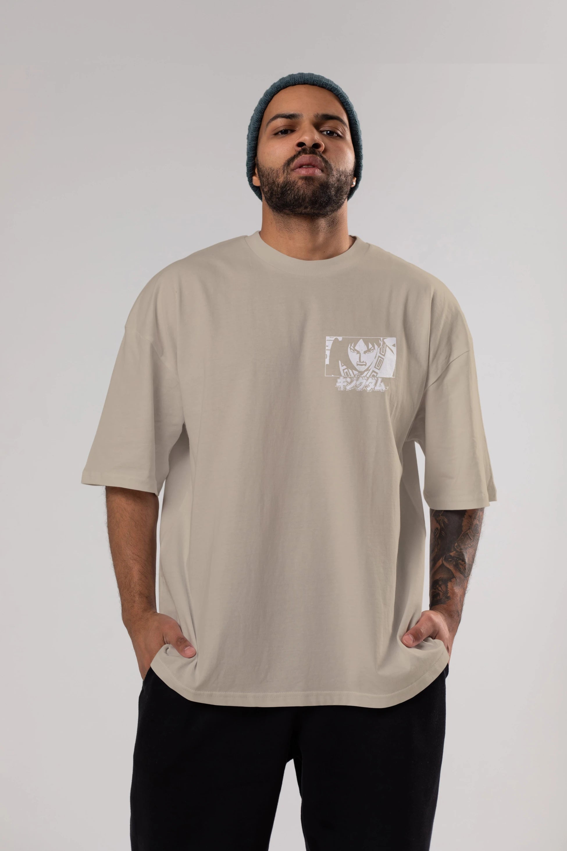 Xin 1 Ön Sol Baskılı Oversize t-shirt Erkek Kadın Unisex %100 Pamuk Bisiklet Yaka tişort