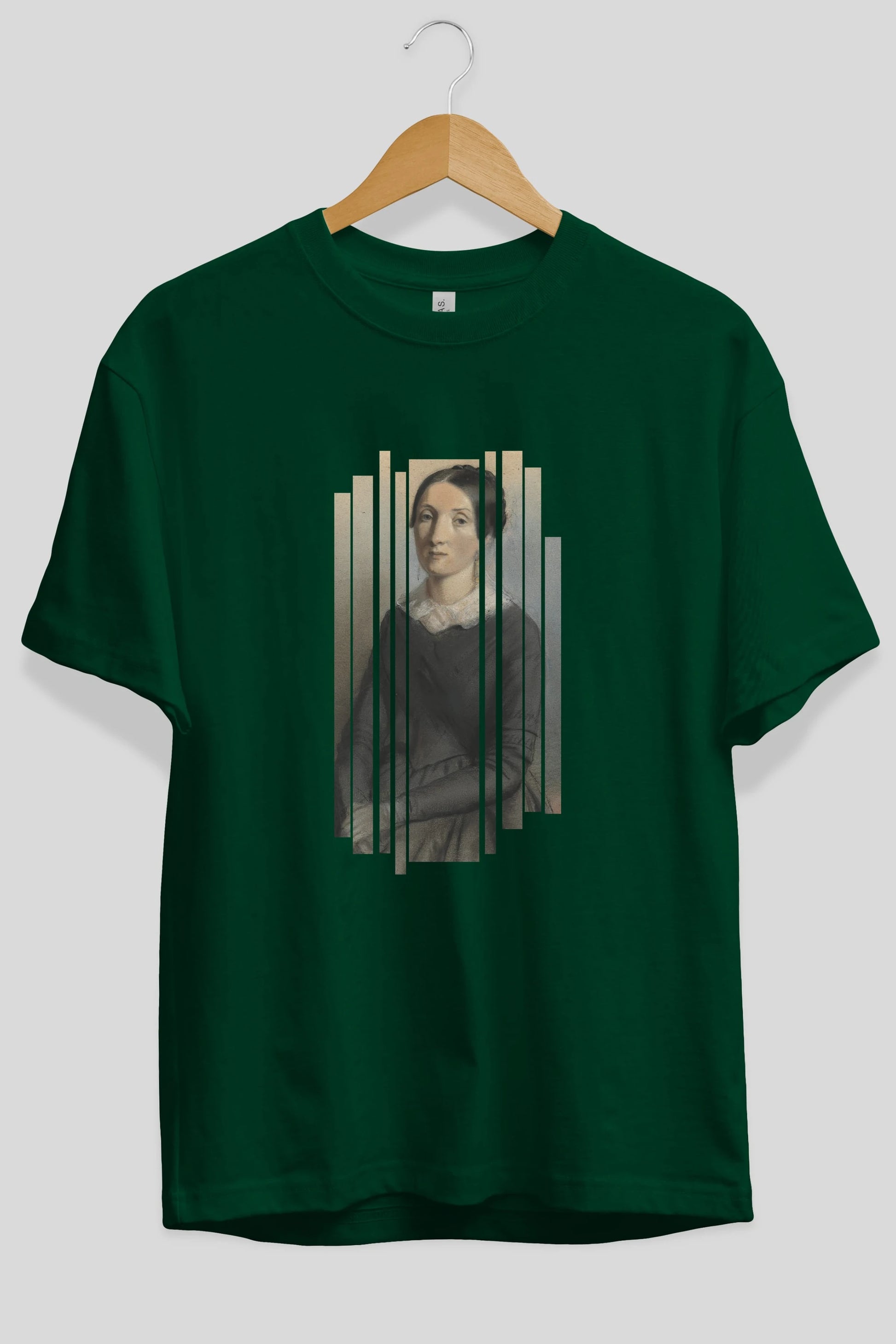 Retro Portre Ön Baskılı Oversize t-shirt Erkek Kadın Unisex