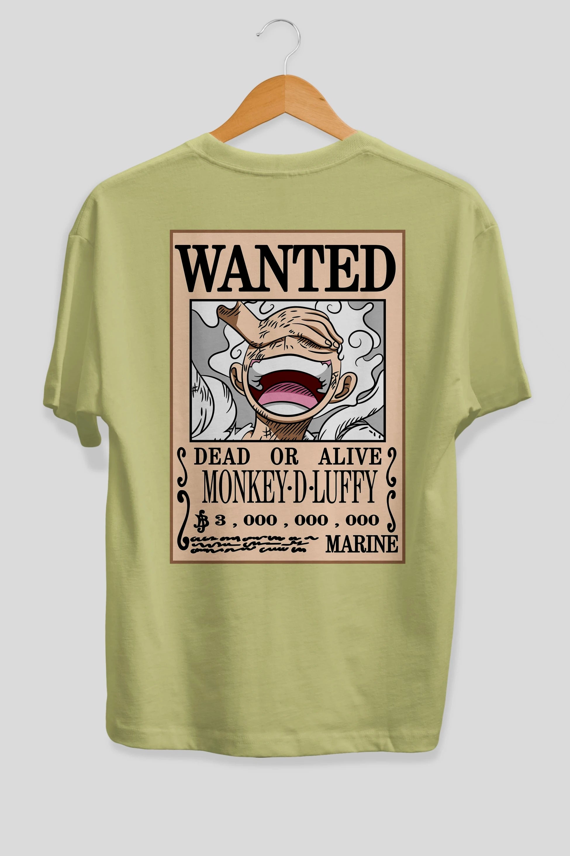CARTEL LUFFY GEAR 5 Anime Arka Baskılı Oversize t-shirt Erkek Kadın Unisex