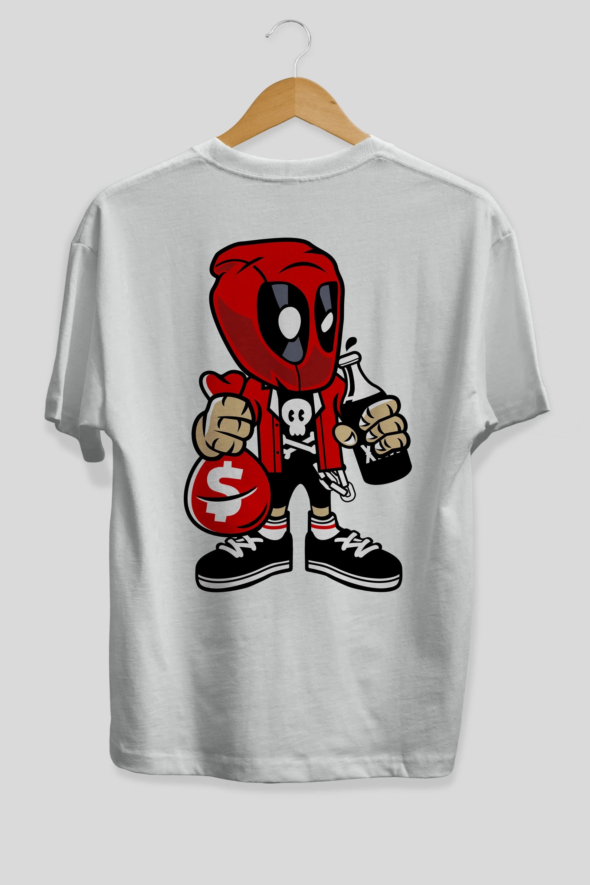 Deadpool (20) Arka Baskılı Oversize t-shirt Erkek Kadın Unisex %100 Pamuk Bisiklet Yaka tişort