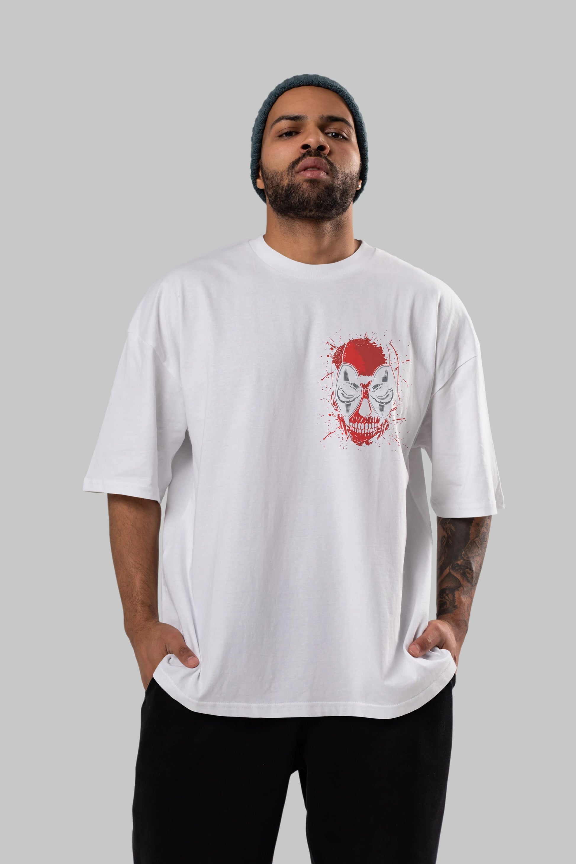 Deadpool (3) Ön Sol Baskılı Oversize t-shirt Erkek Kadın Unisex %100 Pamuk Bisiklet Yaka tişort