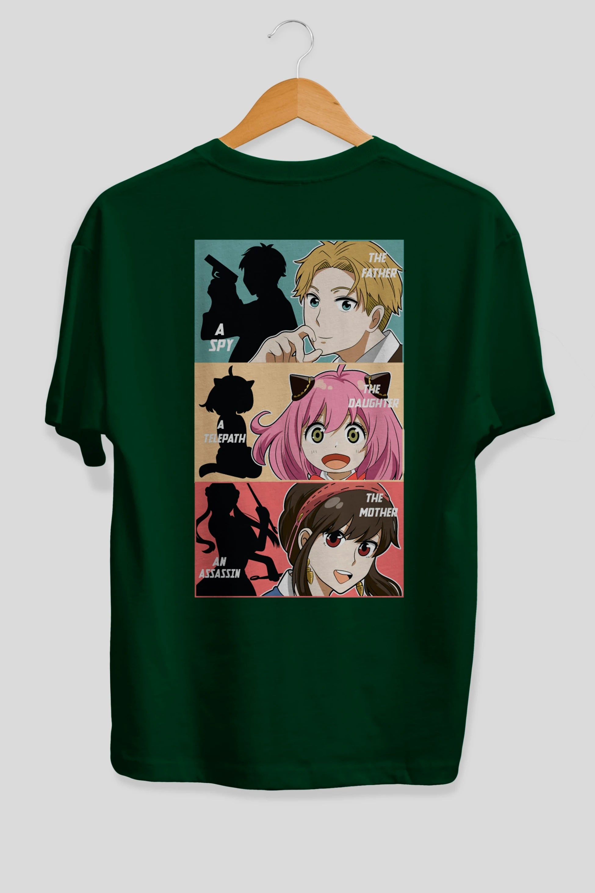 SPY X FAMILY Anime Arka Baskılı Oversize t-shirt Erkek Kadın Unisex