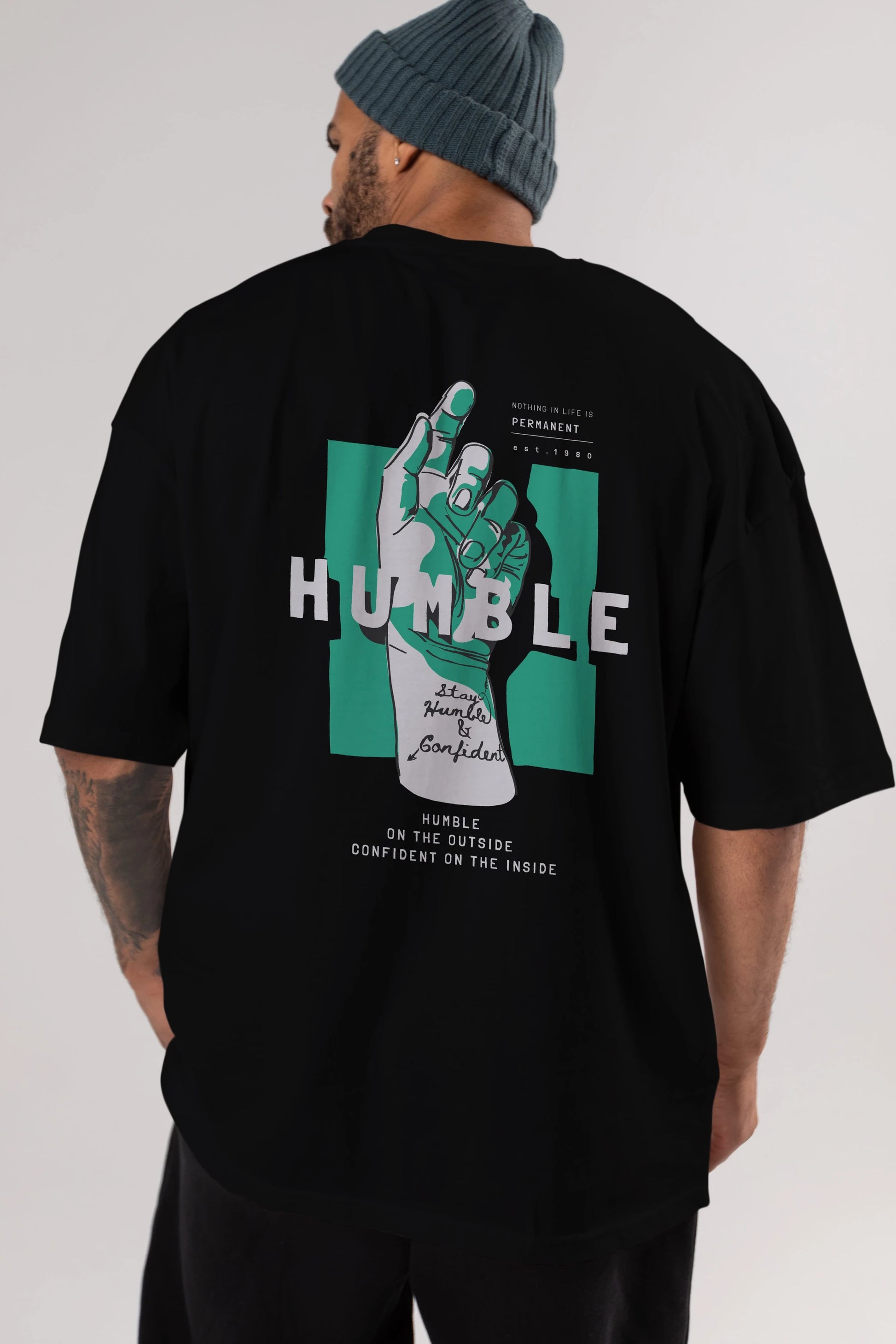 Humble Arka Baskılı Oversize t-shirt Erkek Kadın Unisex