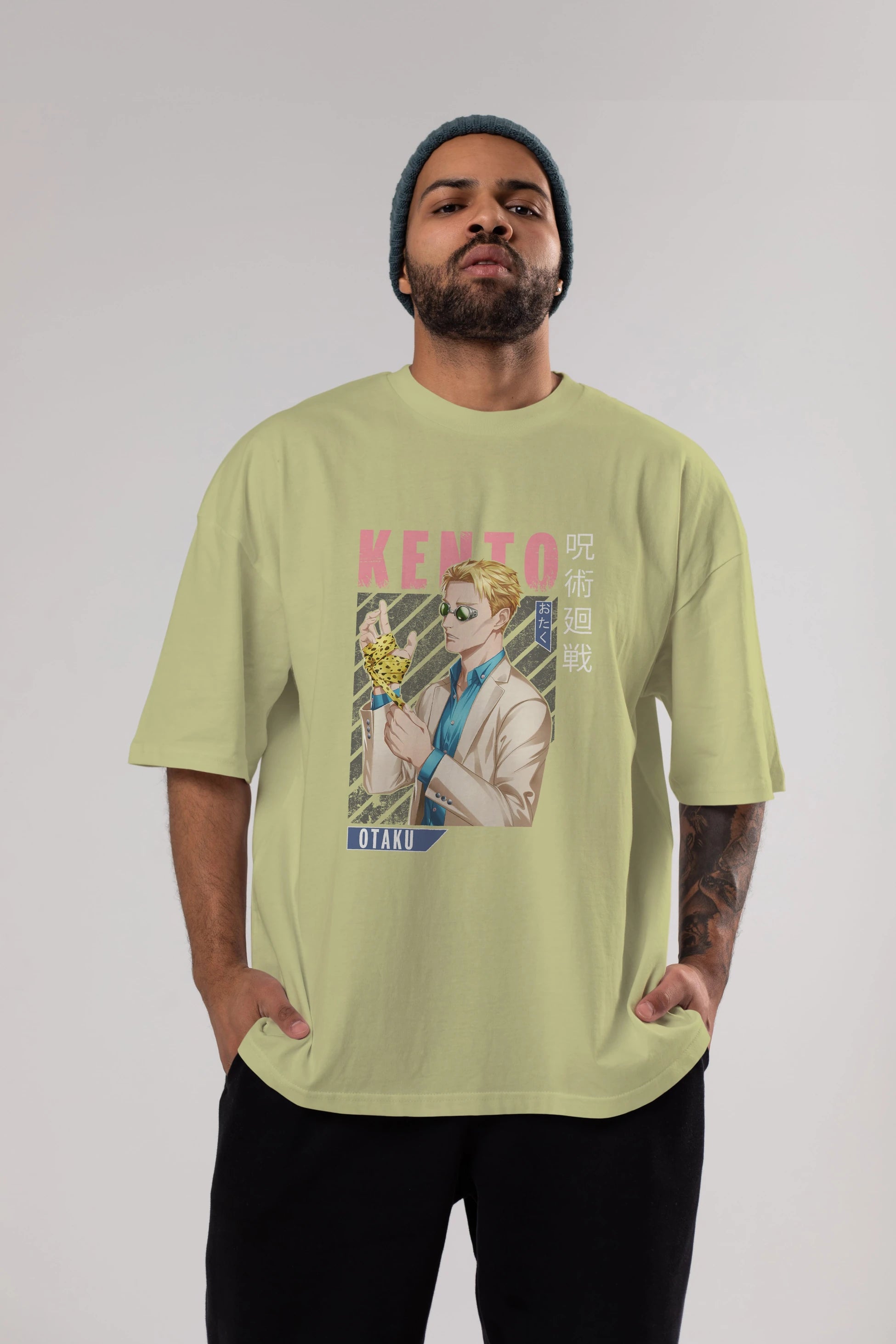 Kento Nanami Anime Ön Baskılı Oversize t-shirt %100 pamuk Erkek Kadın Unisex