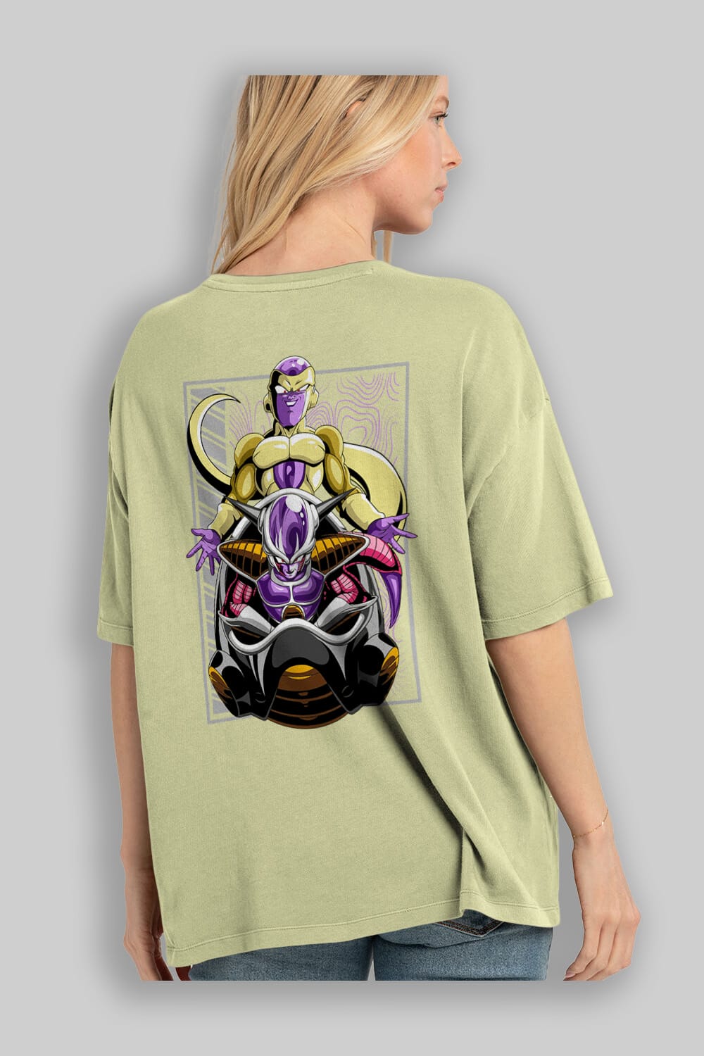 DragonBall Freezer Anime Arka Baskılı Oversize t-shirt Erkek Kadın Unisex