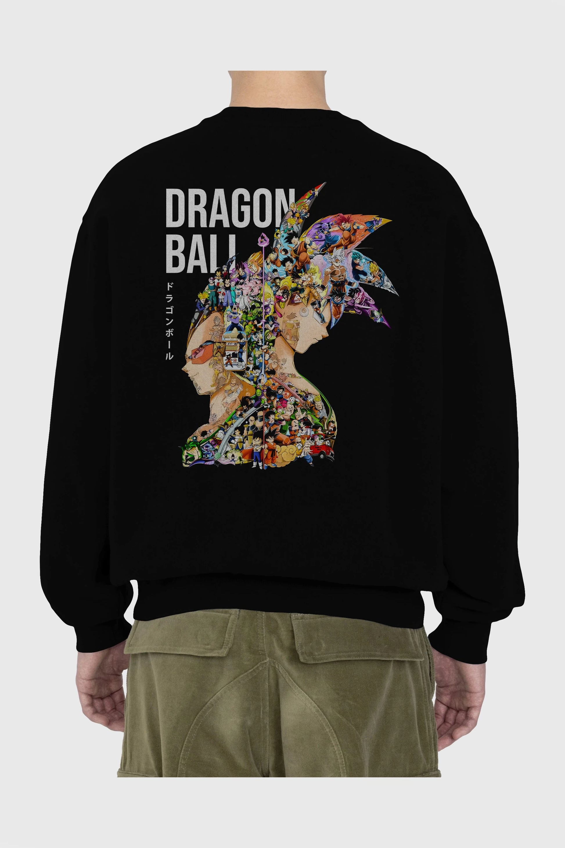 DRAGON BALL ART (5) Anime Arka Baskılı Oversize Sweatshirt Erkek Kadın Unisex