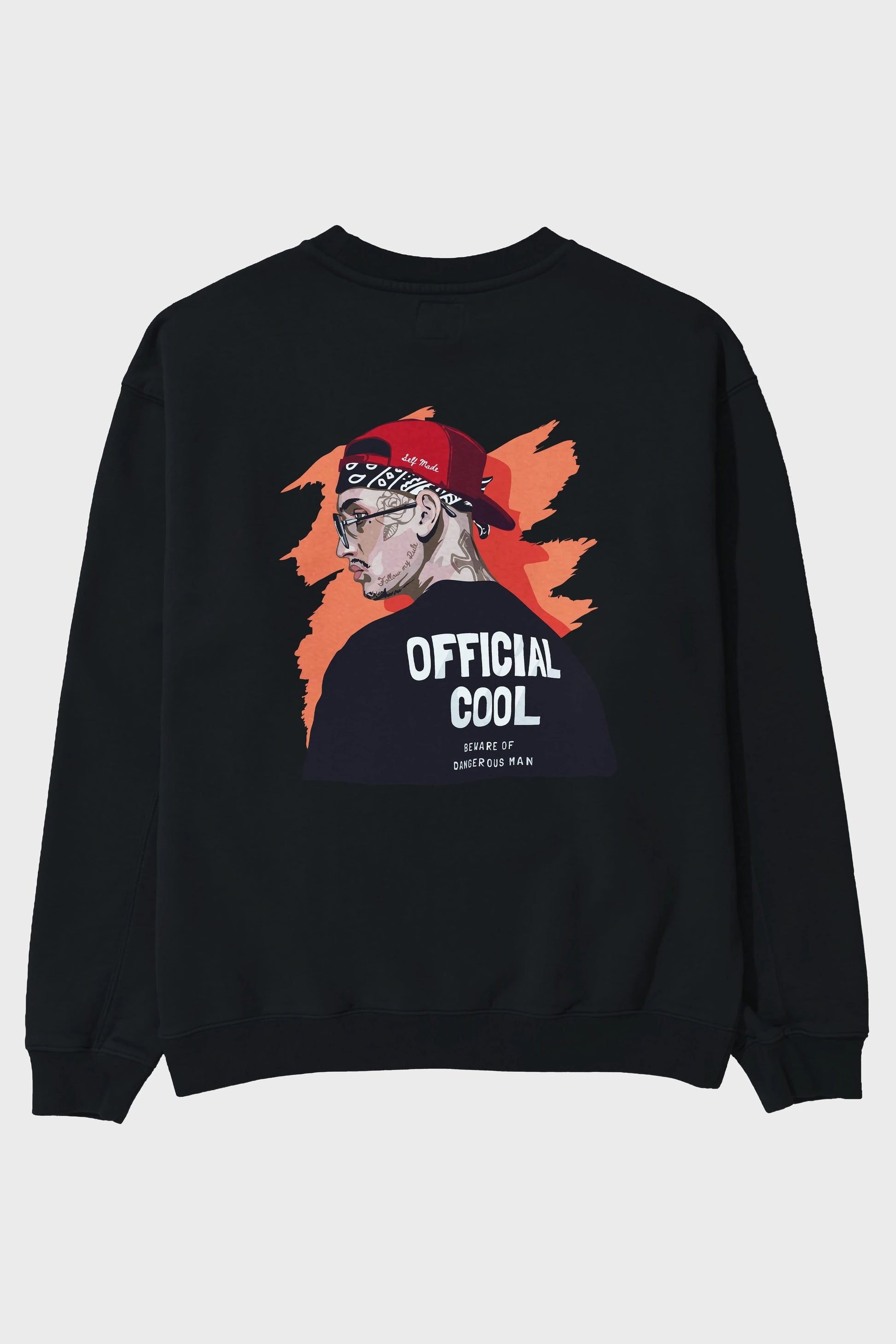 Official Cool Arka Baskılı Oversize Sweatshirt Erkek Kadın Unisex