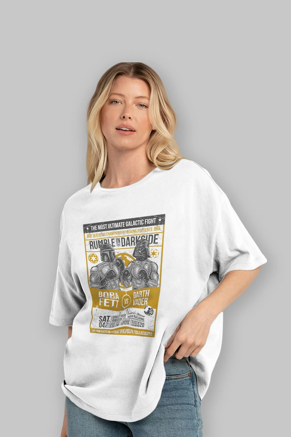 Rumble In The Darkside Ön Baskılı Oversize t-shirt Erkek Kadın Unisex %100 Pamuk tişort